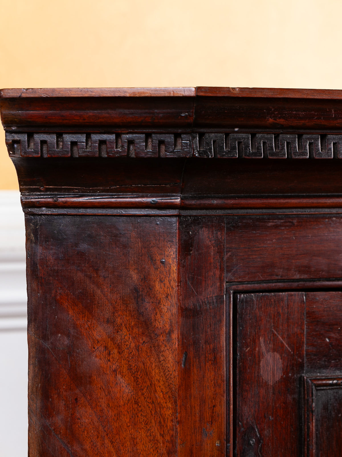 18th Century English Mahogany Hanging Corner Cabinet