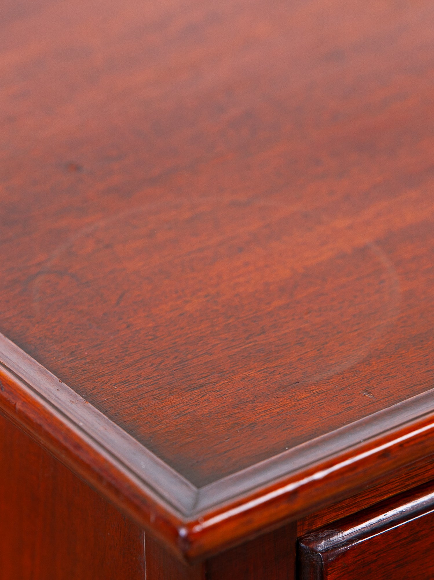 Vintage Queen Anne Style Mahogany Tray-Top Side Table by Abraham & Straus