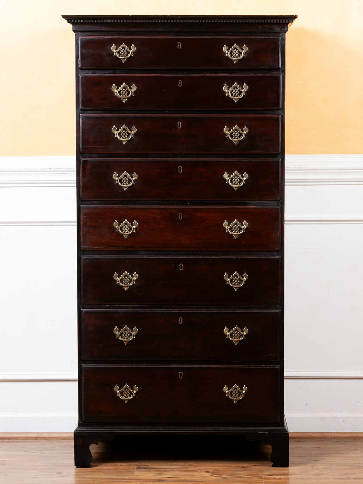 Georgian Mahogany Tall Chest of Drawers