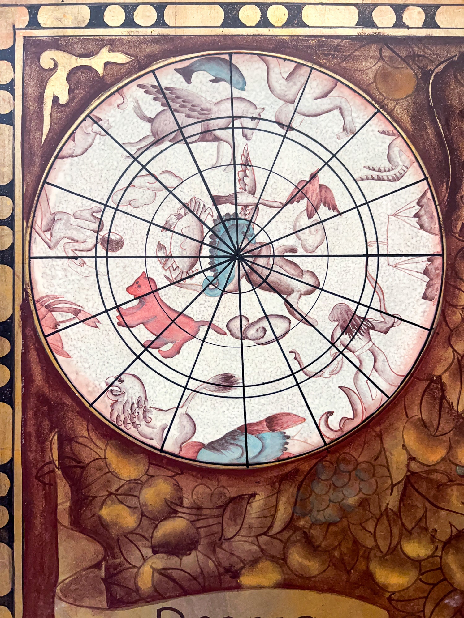 Monumental Mid 20th Century 6 Panel Room Divider, Screen, Hand Decorated Polus Arcticus, Antarcticus Atlas.