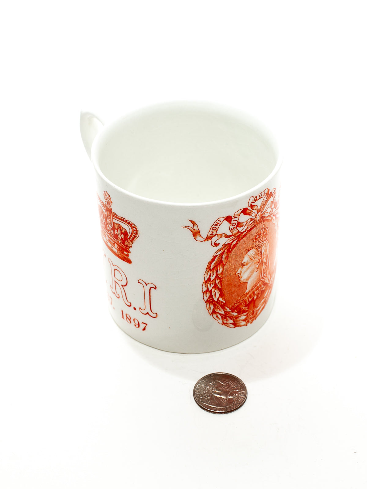 Antique Queen Victoria Diamond Jubilee Mug, Doulton Burslem, 1897