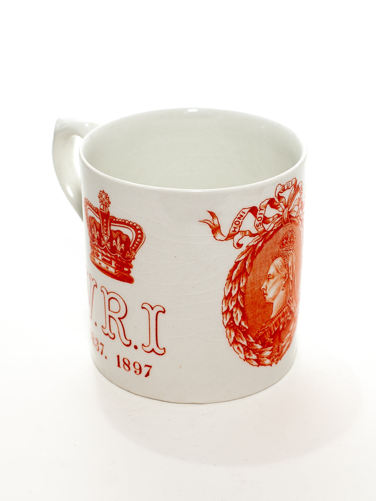 Antique Queen Victoria Diamond Jubilee Mug, Doulton Burslem, 1897
