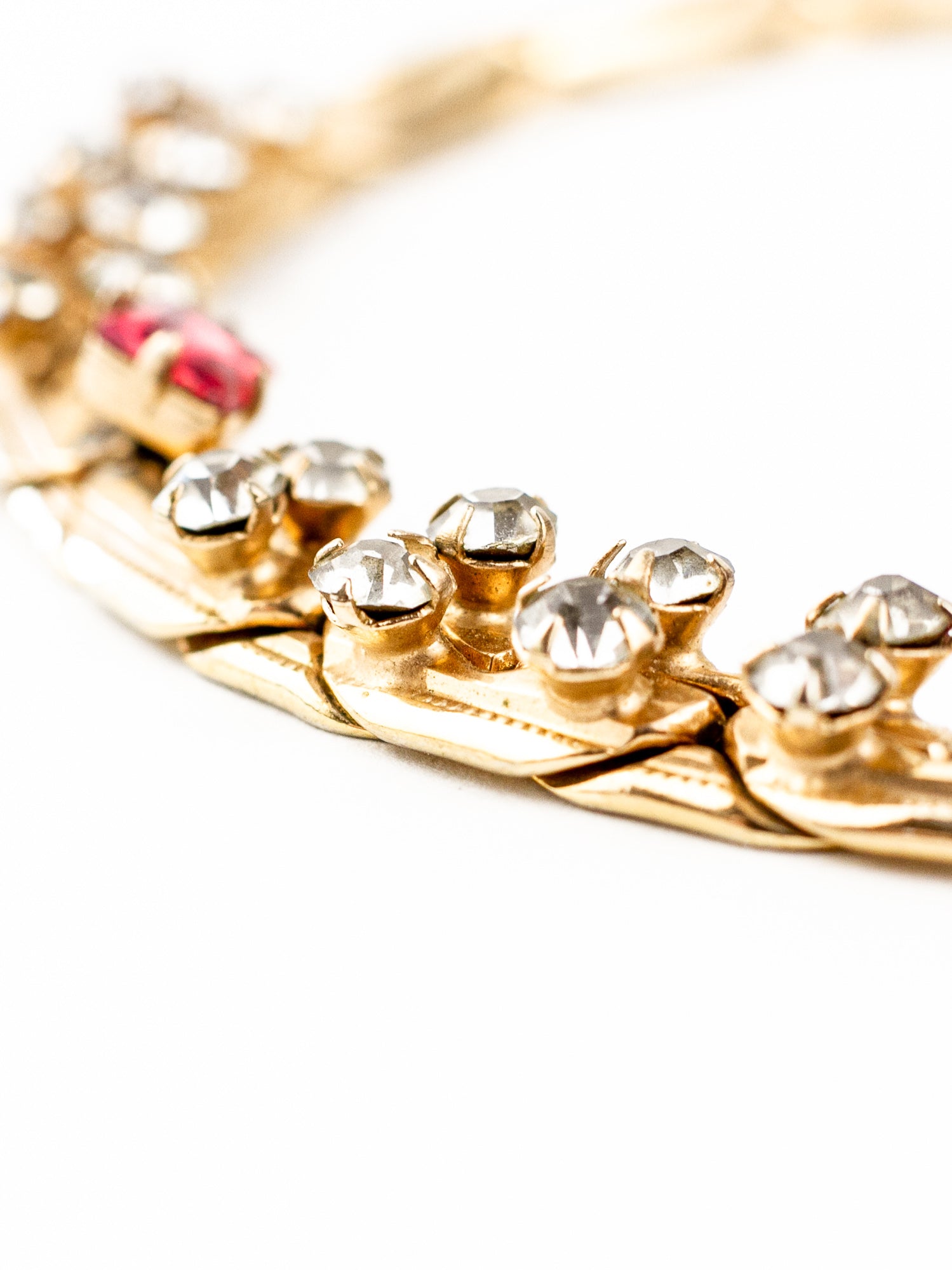 Vintage Sterling Silver & Gold Overlay Necklace and Earrings Set, Circa 1940