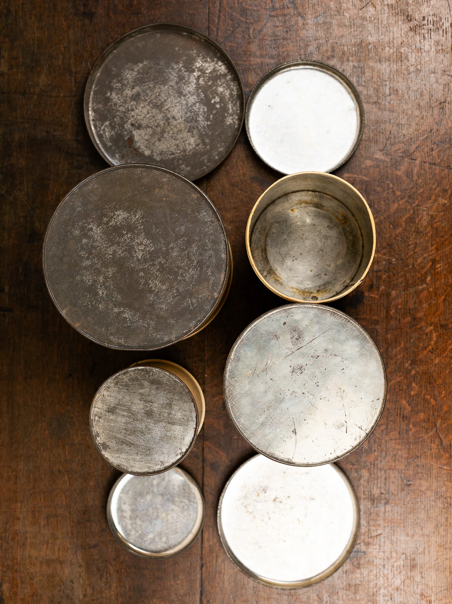 Set of Four Vintage Nesting Kitchen Canisters with Fruit Decoration