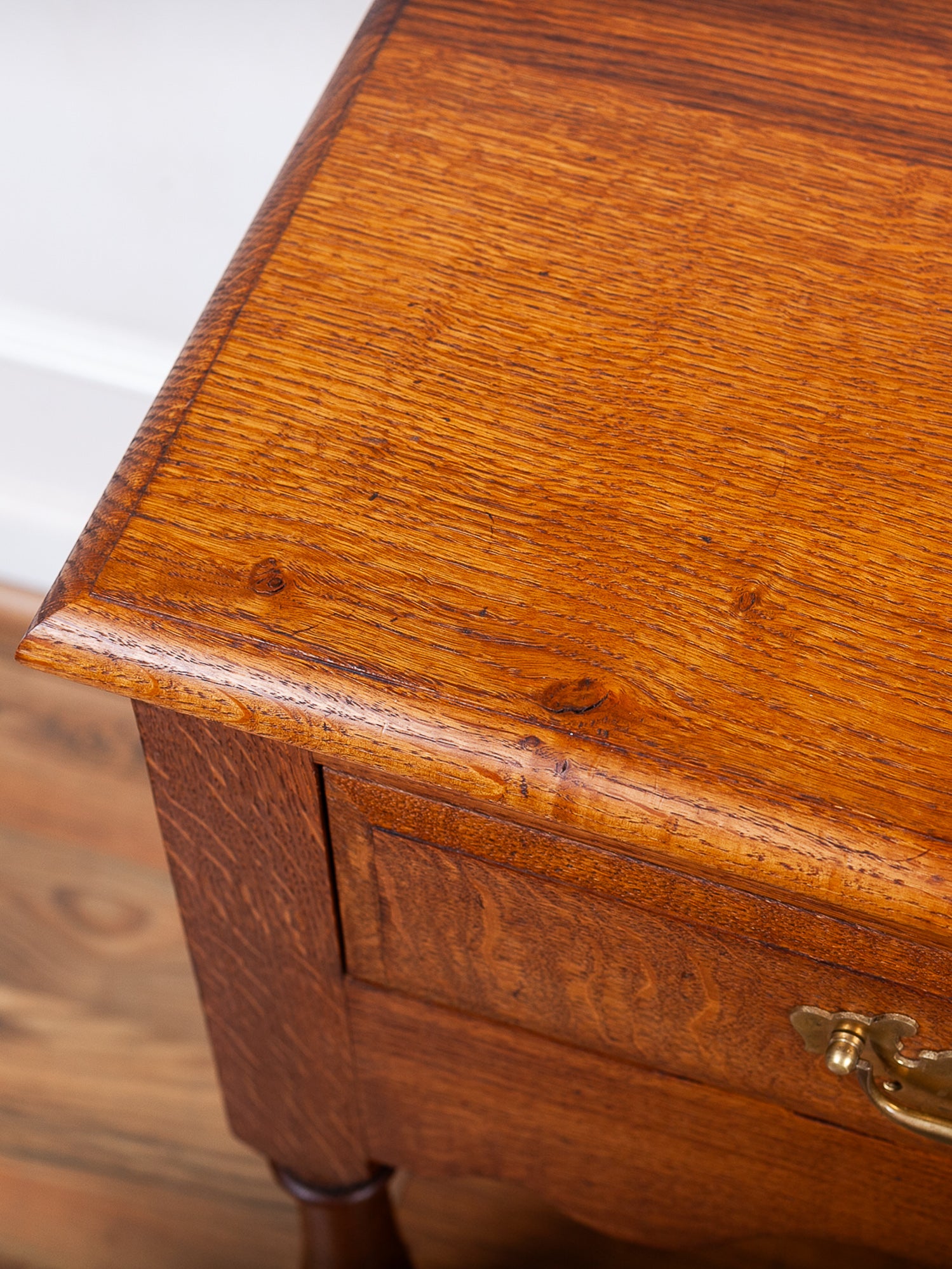 English Oak Server / Sideboard Table with Two Drawers