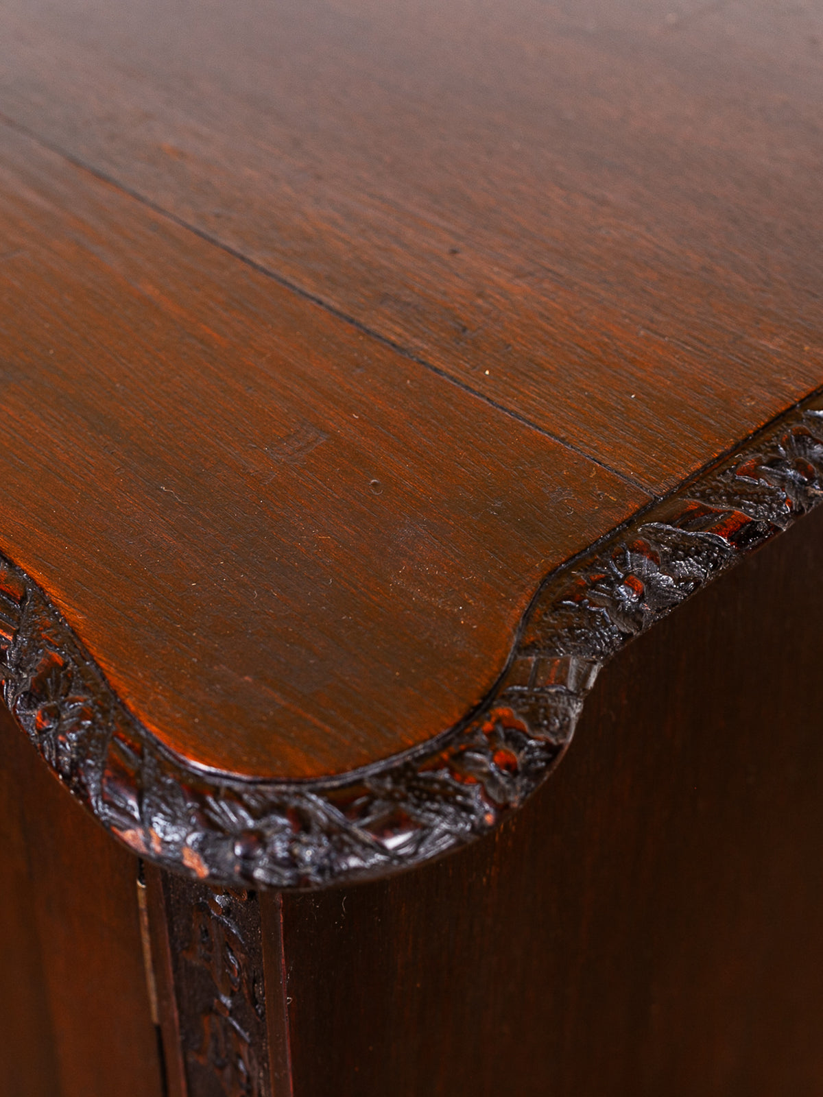 English Mahogany Chippendale Revival Nightstand