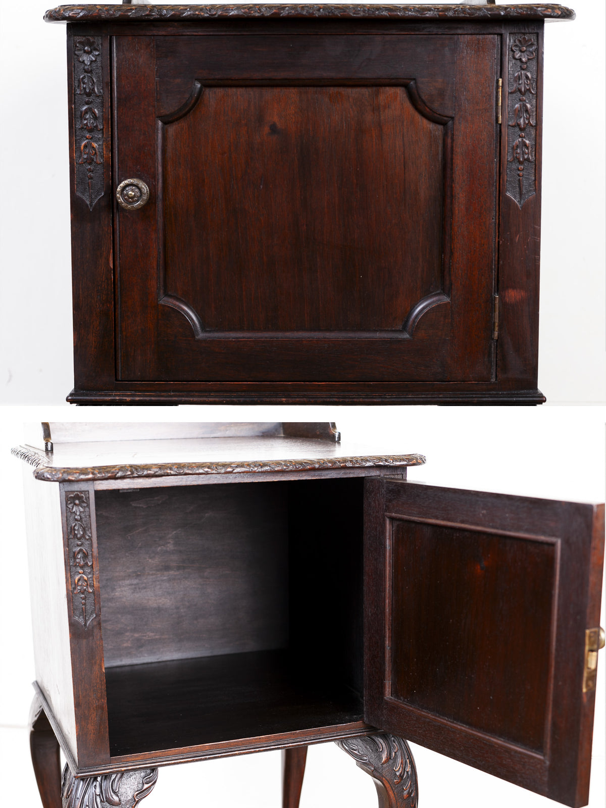 English Mahogany Chippendale Revival Nightstand