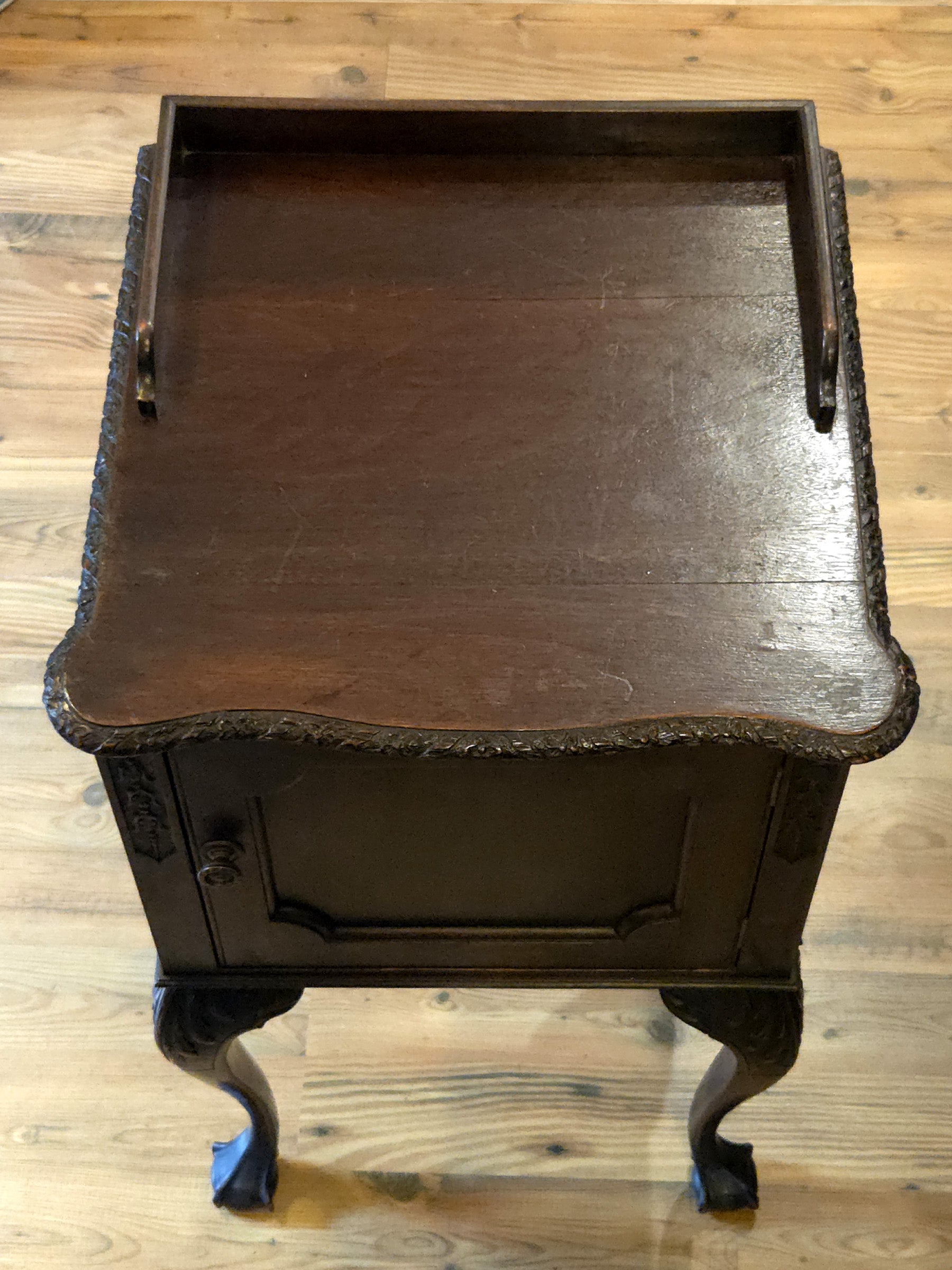 English Mahogany Chippendale Revival Nightstand