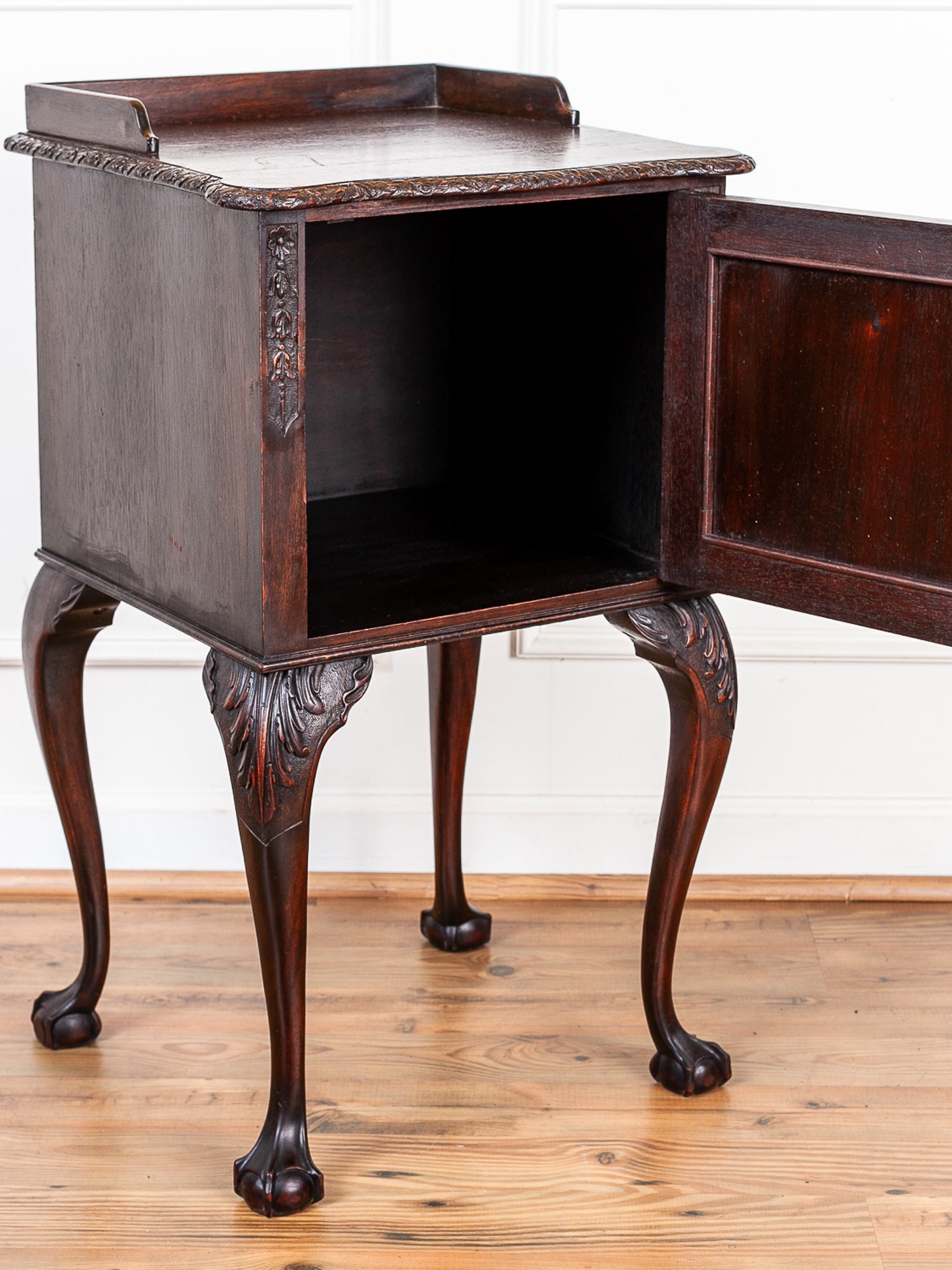 English Mahogany Chippendale Revival Nightstand