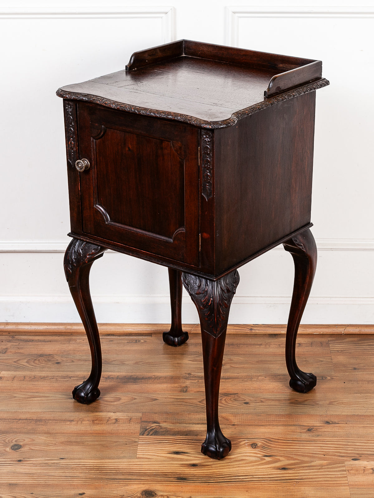 English Mahogany Chippendale Revival Nightstand