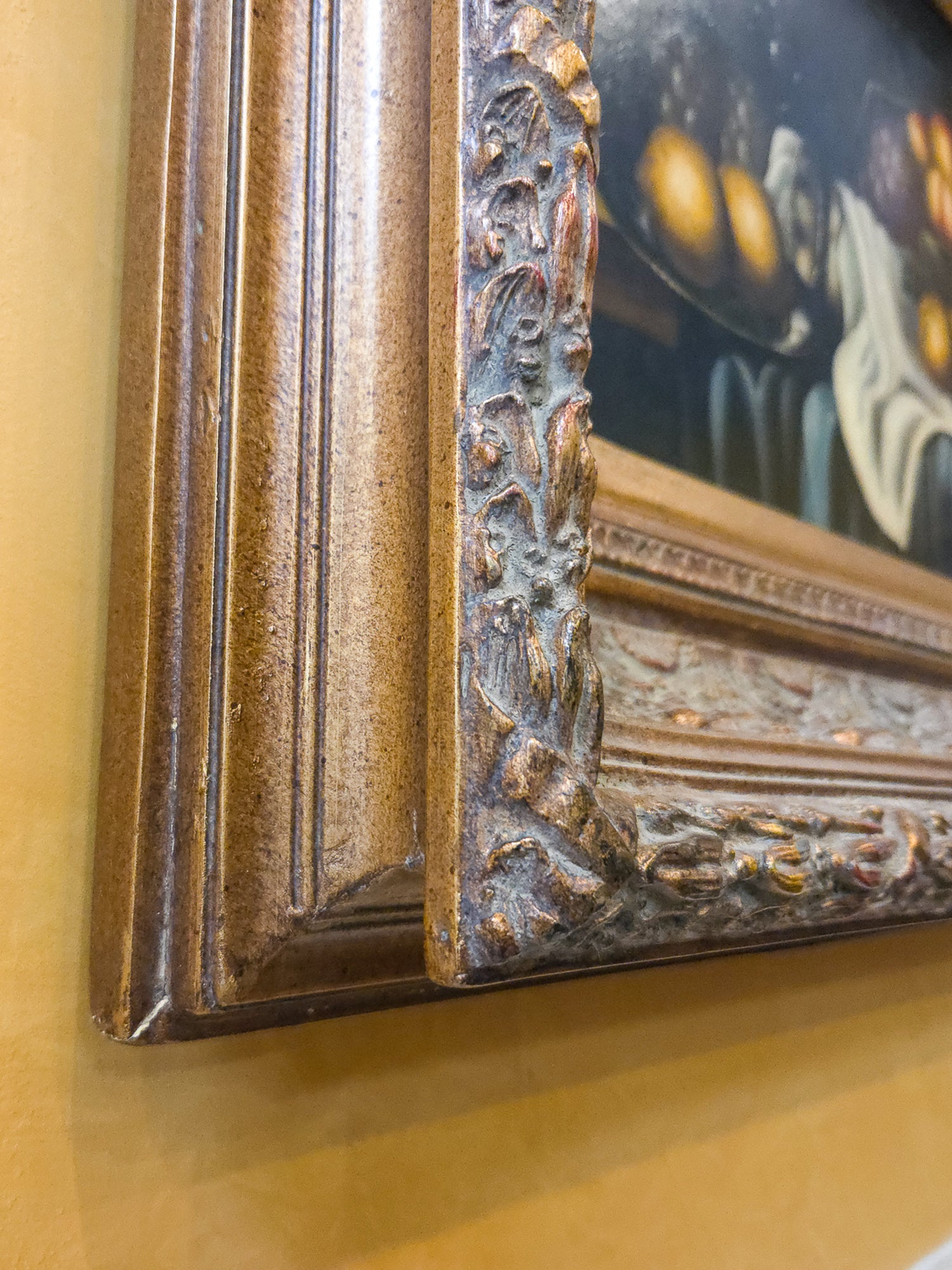 Early 20th Century Still Life Oil Painting in Antique Gilt Frame
