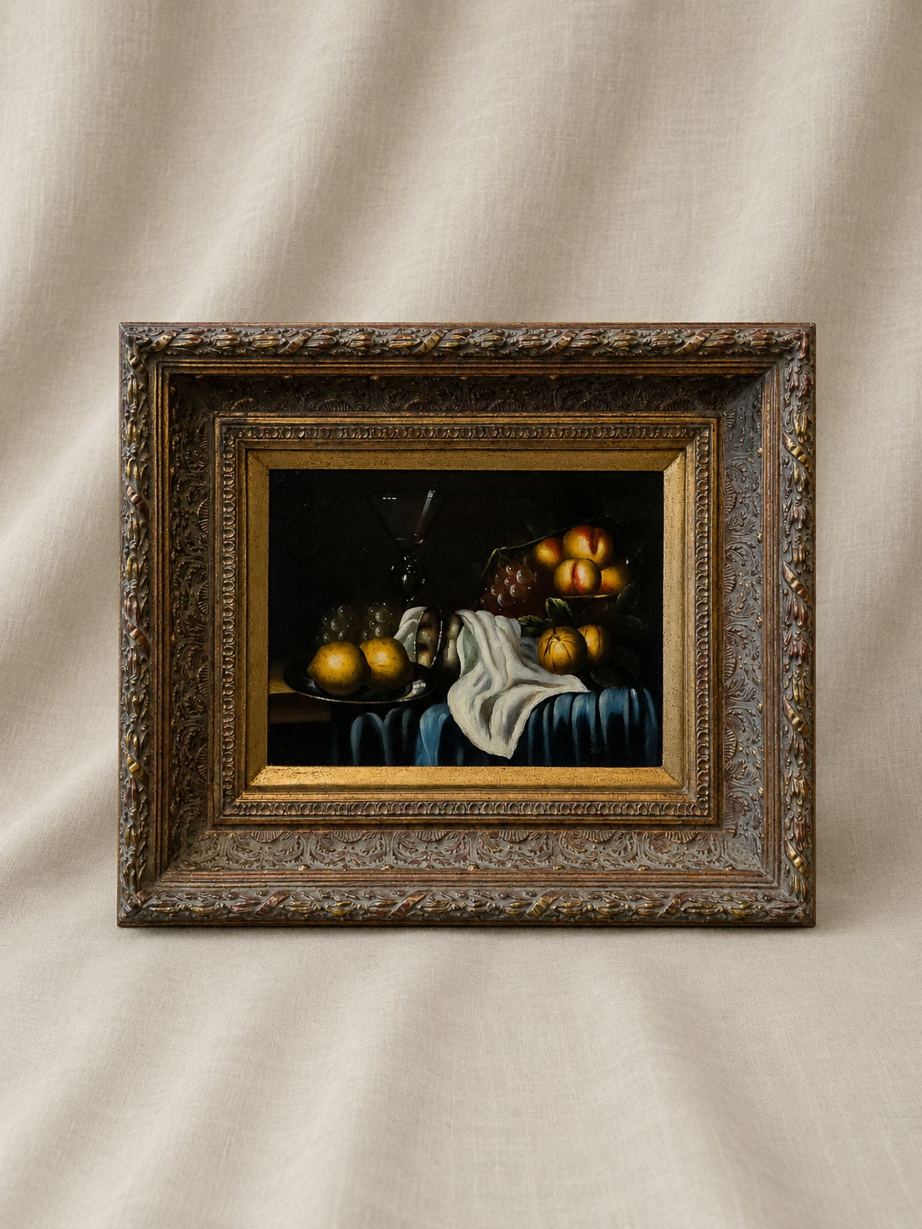 Early 20th Century Still Life Oil Painting in Antique Gilt Frame
