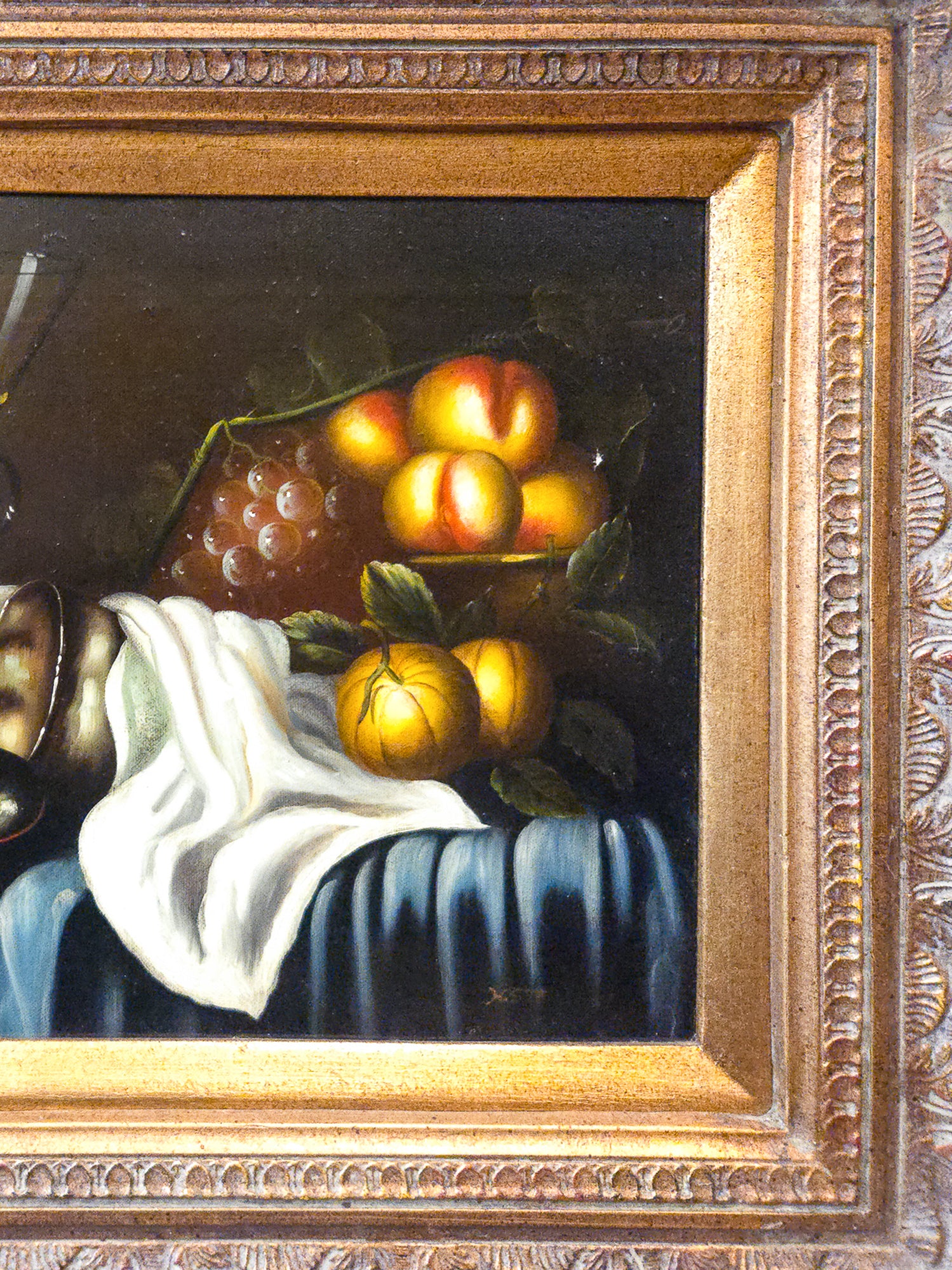 Early 20th Century Still Life Oil Painting in Antique Gilt Frame