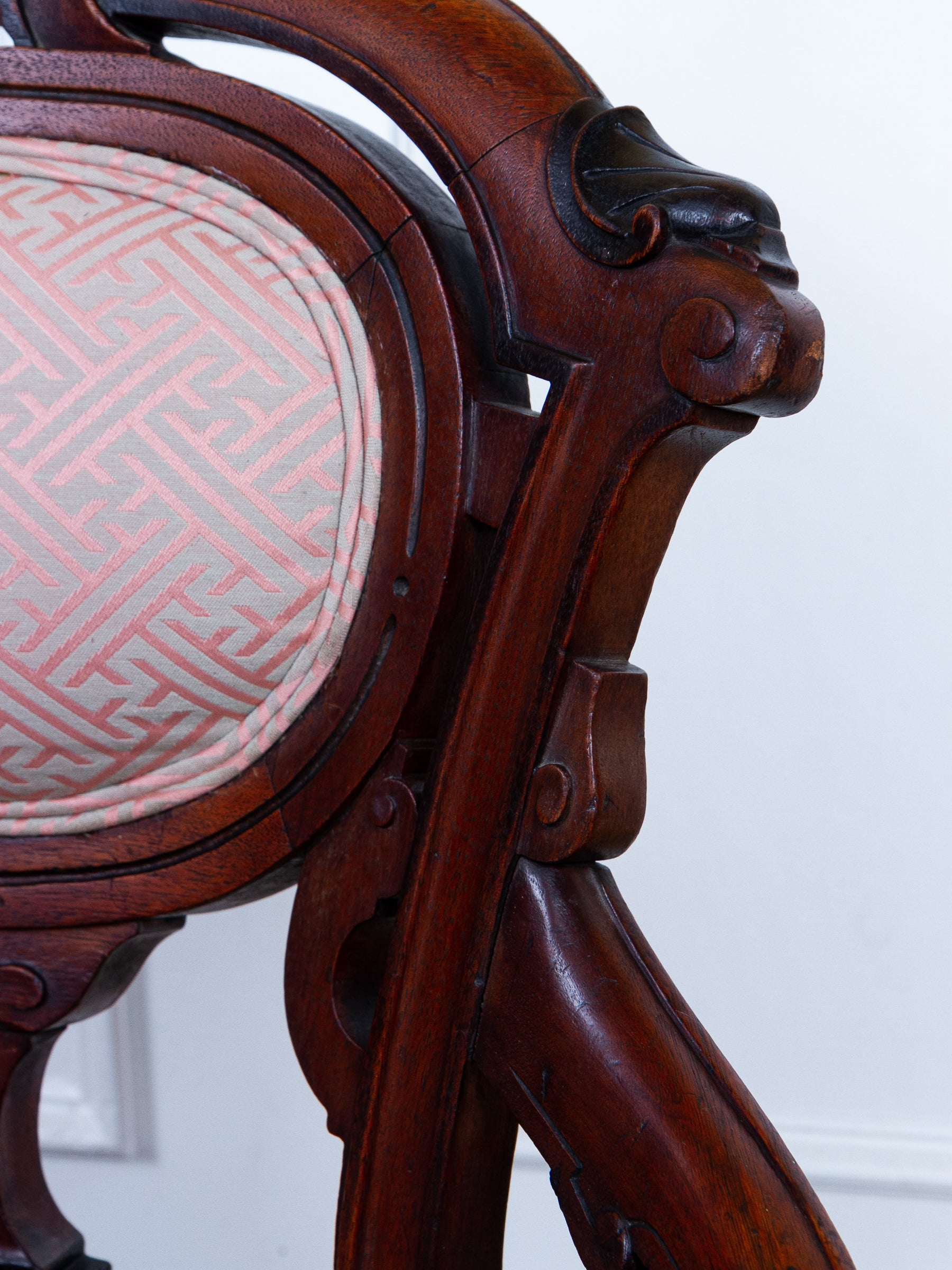 Pair of Antique Victorian Renaissance Revival Walnut Parlor Chairs
