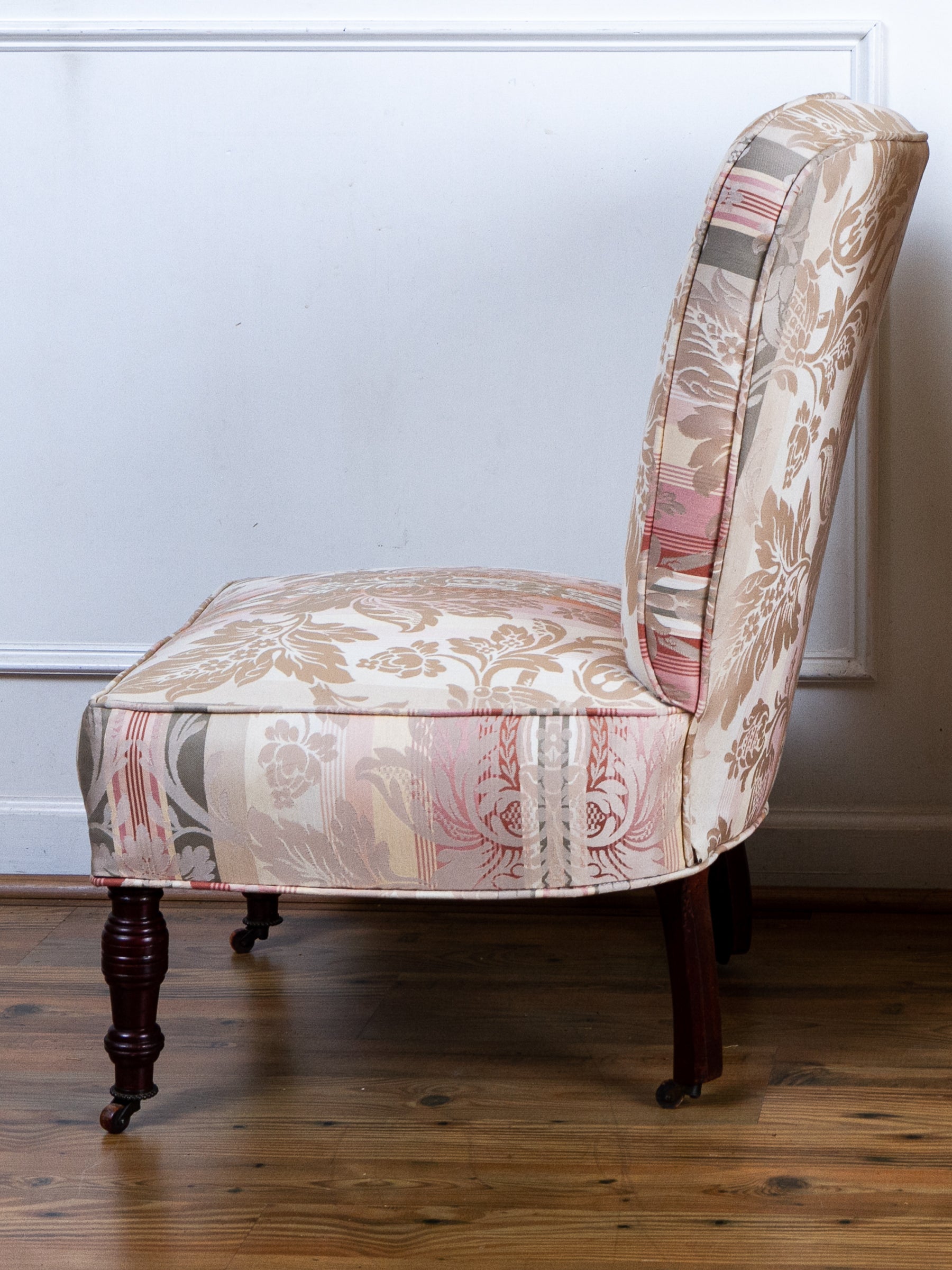 Pair of Antique Victorian Low Profile Bedroom or Parlor Chairs C.1880