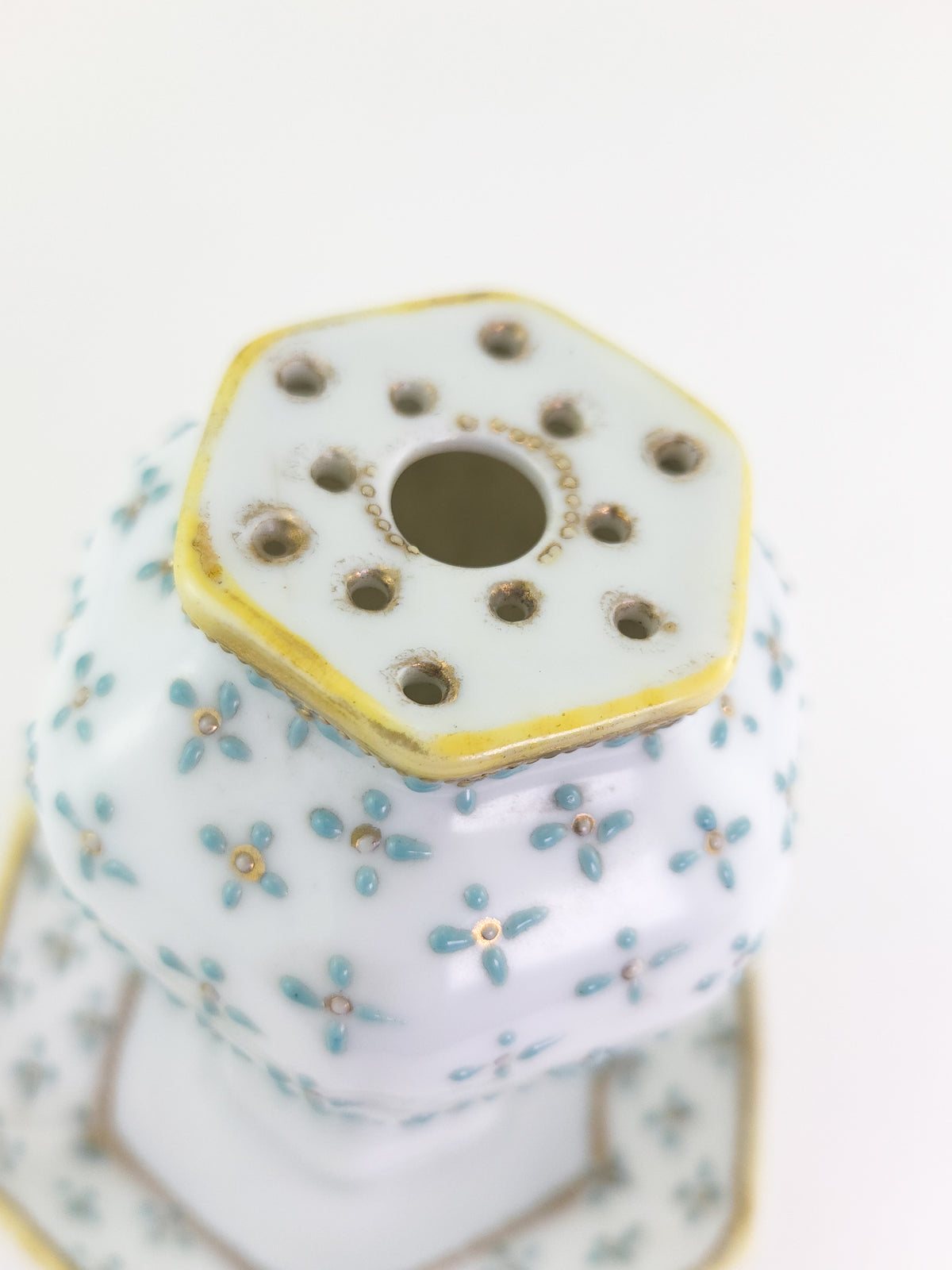 Antique Nippon Hand Painted Porcelain Hat Pin Holder – Morimura Era Japanese Vanity Accessory