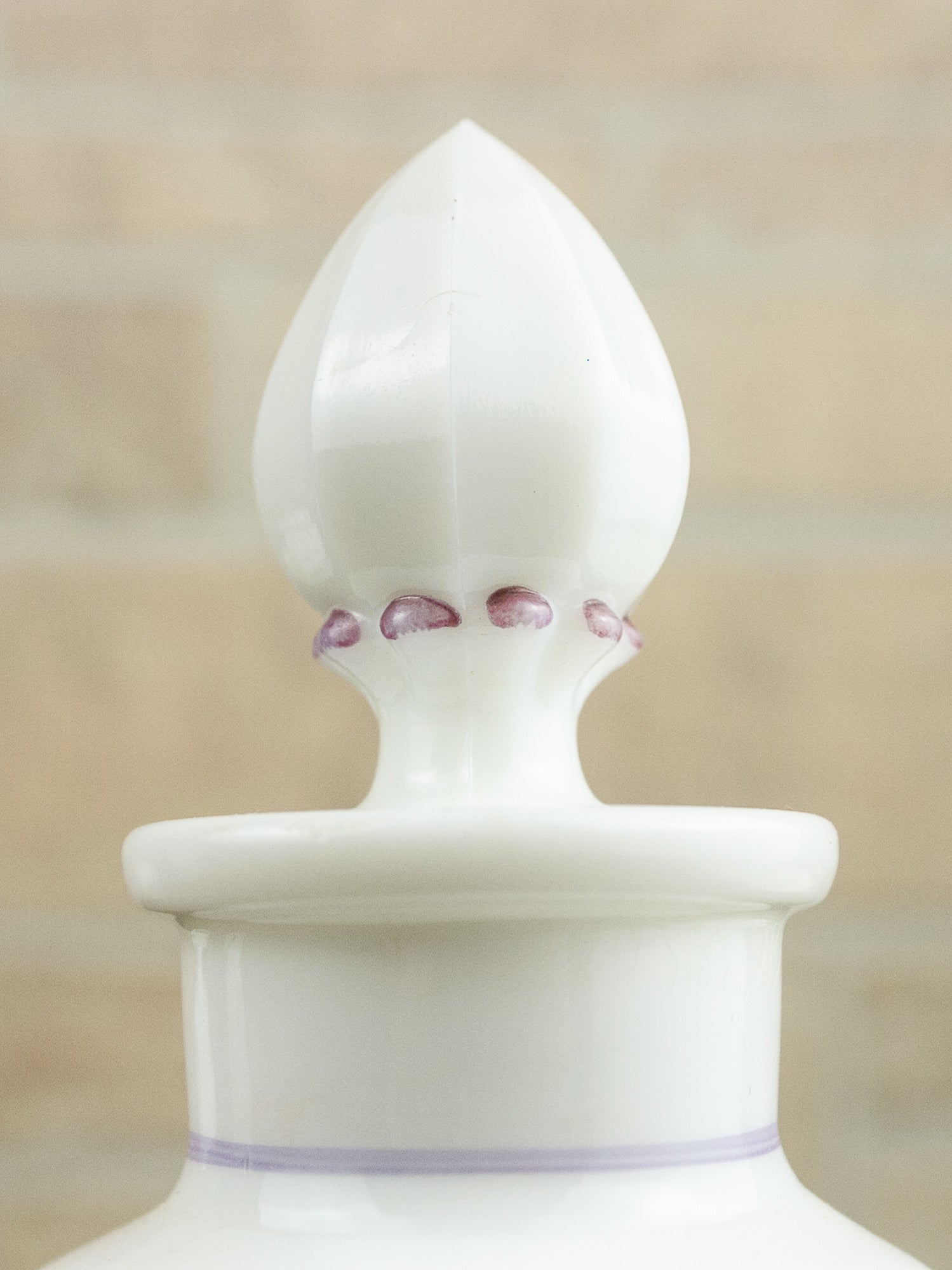 Westmoreland Hand-Painted Milk Glass Dresser Set, Circa 1950