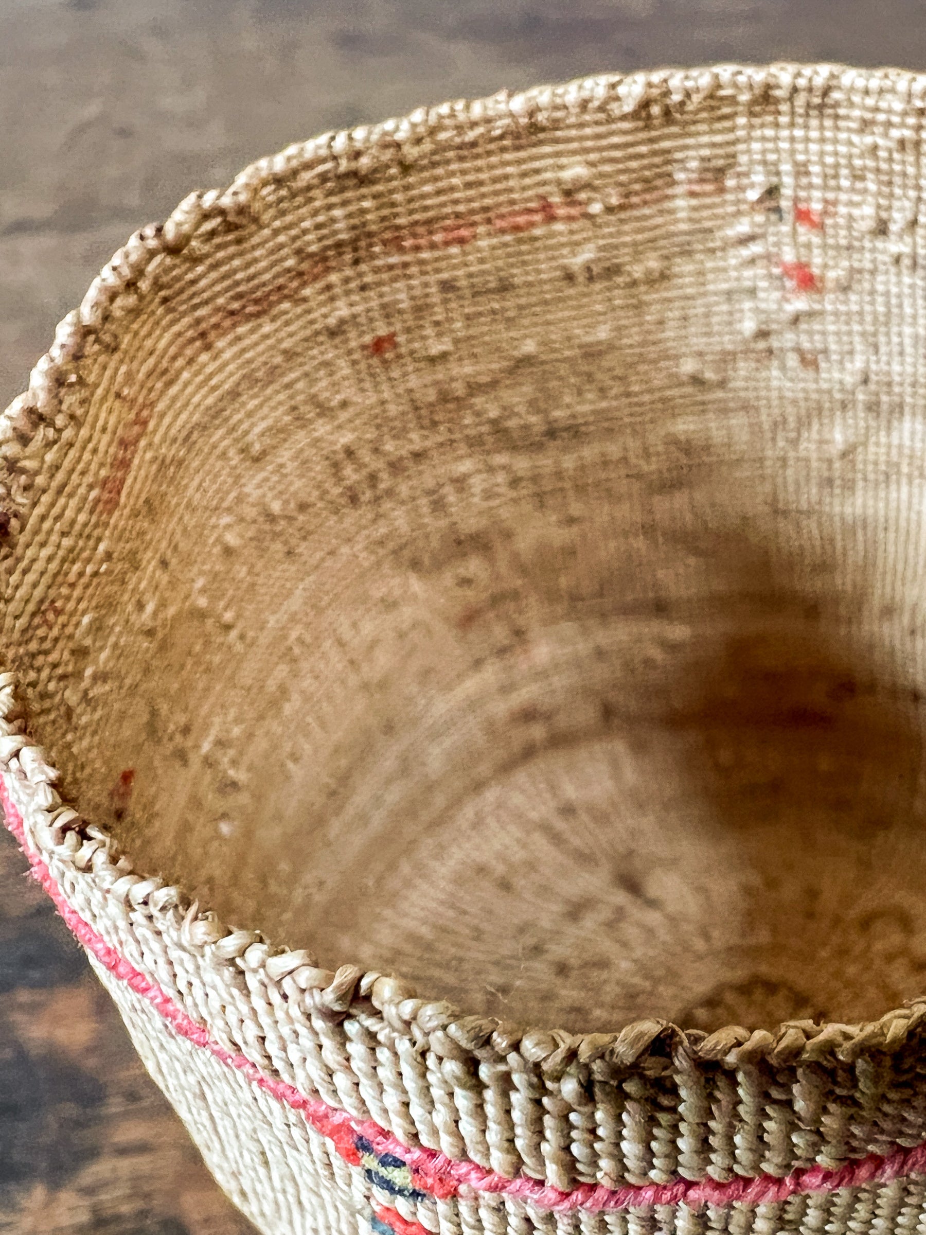Antique Aleut Split Grass Lidded Basket, Aleutian Islands Alaska