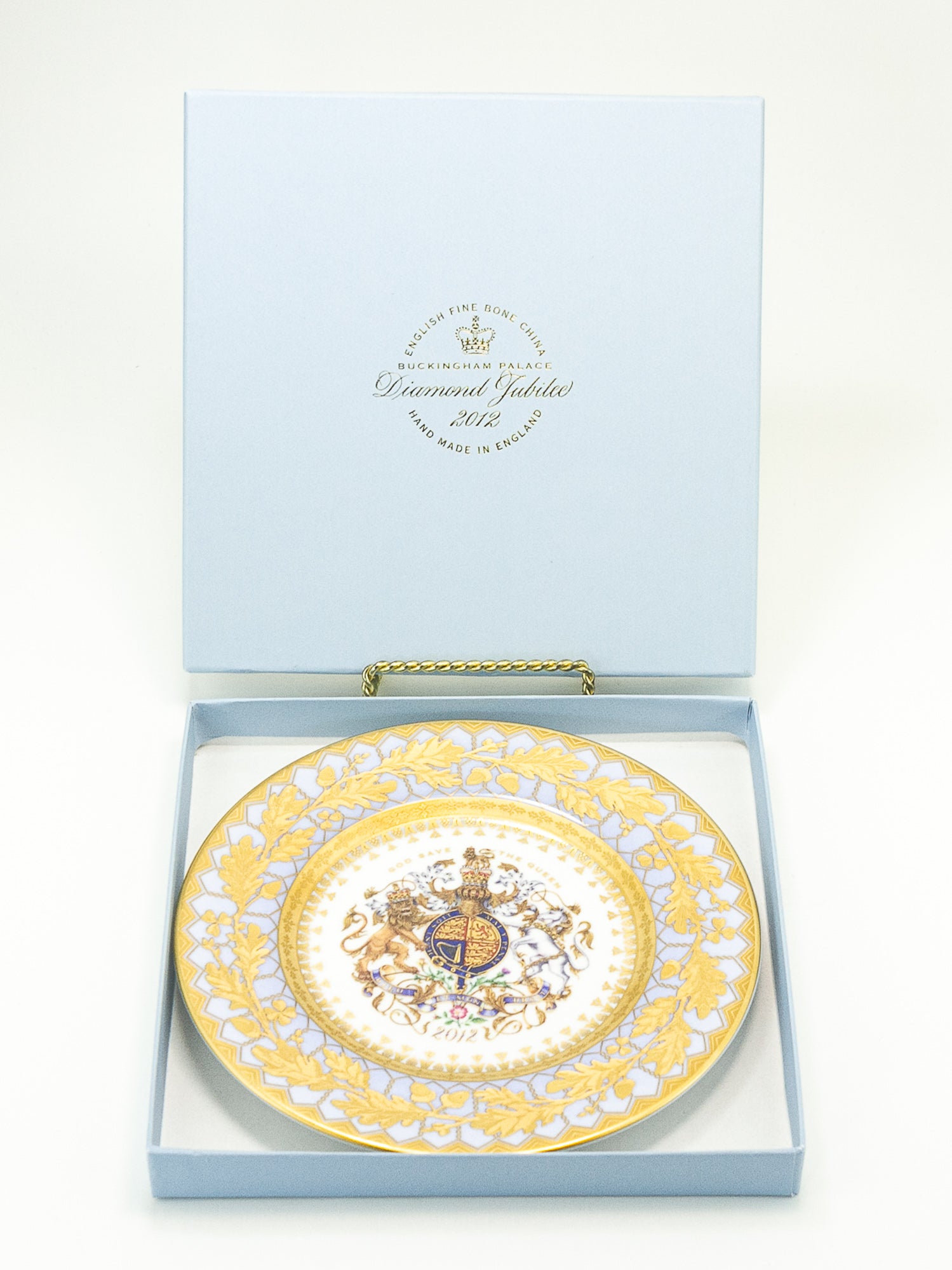 English Royal Collection Queen Elizabeth II Diamond Jubilee Porcelain Commemorative Plate