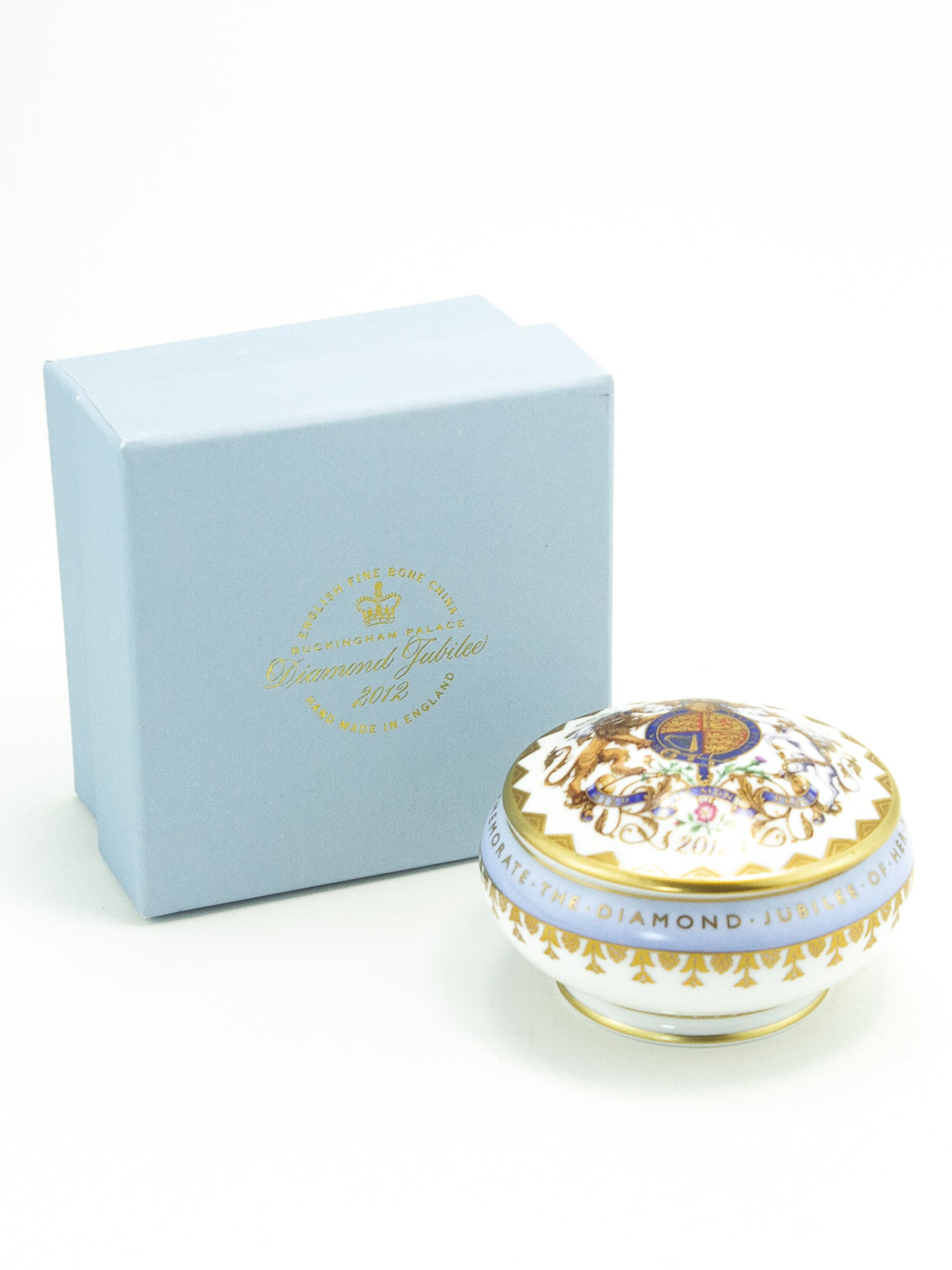Royal Collection Diamond Jubilee Fine Bone China Trinket Box