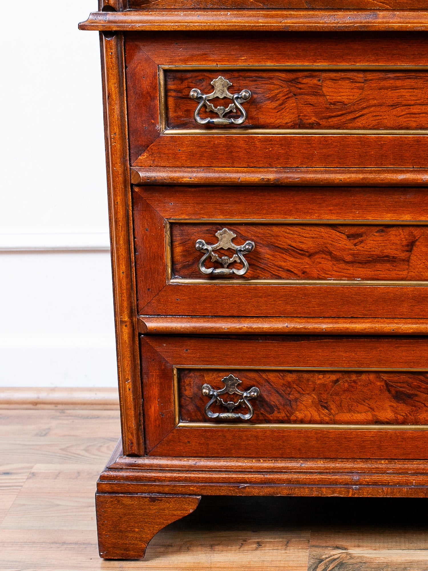 Italian Gentleman's Dresser with Secretary Desk and Mirror