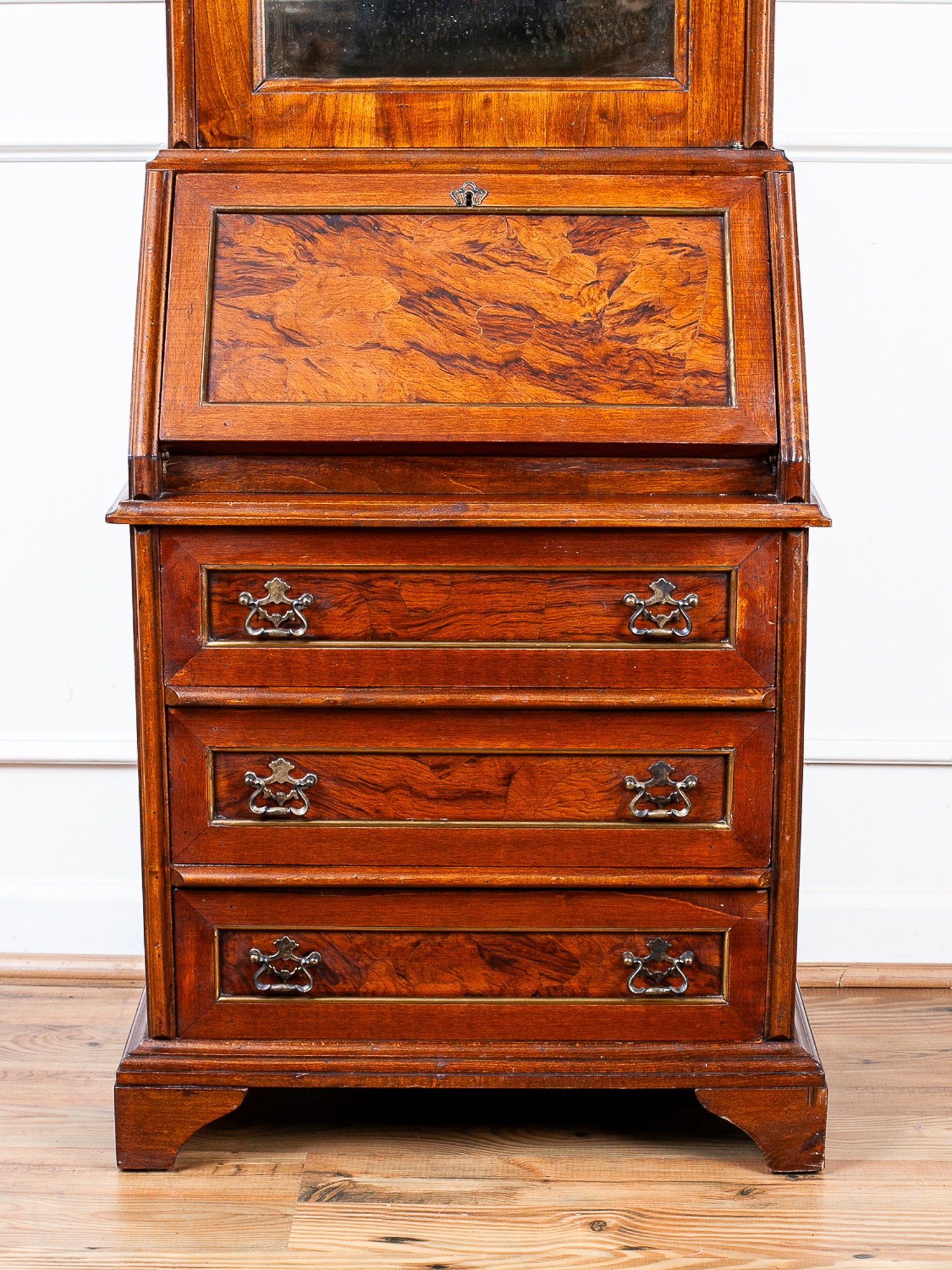 Italian Gentleman's Dresser with Secretary Desk and Mirror
