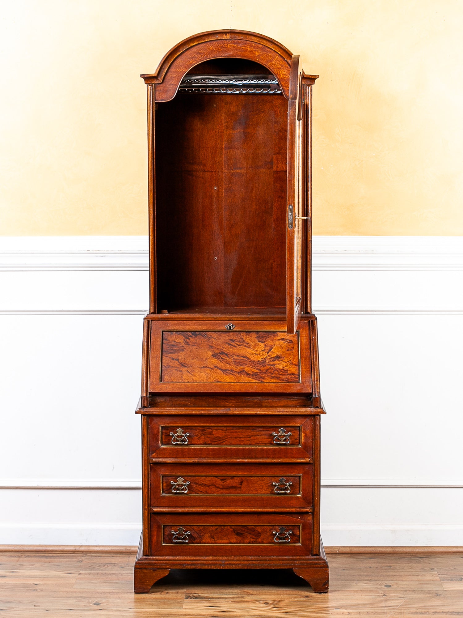 Italian Gentleman's Dresser with Secretary Desk and Mirror