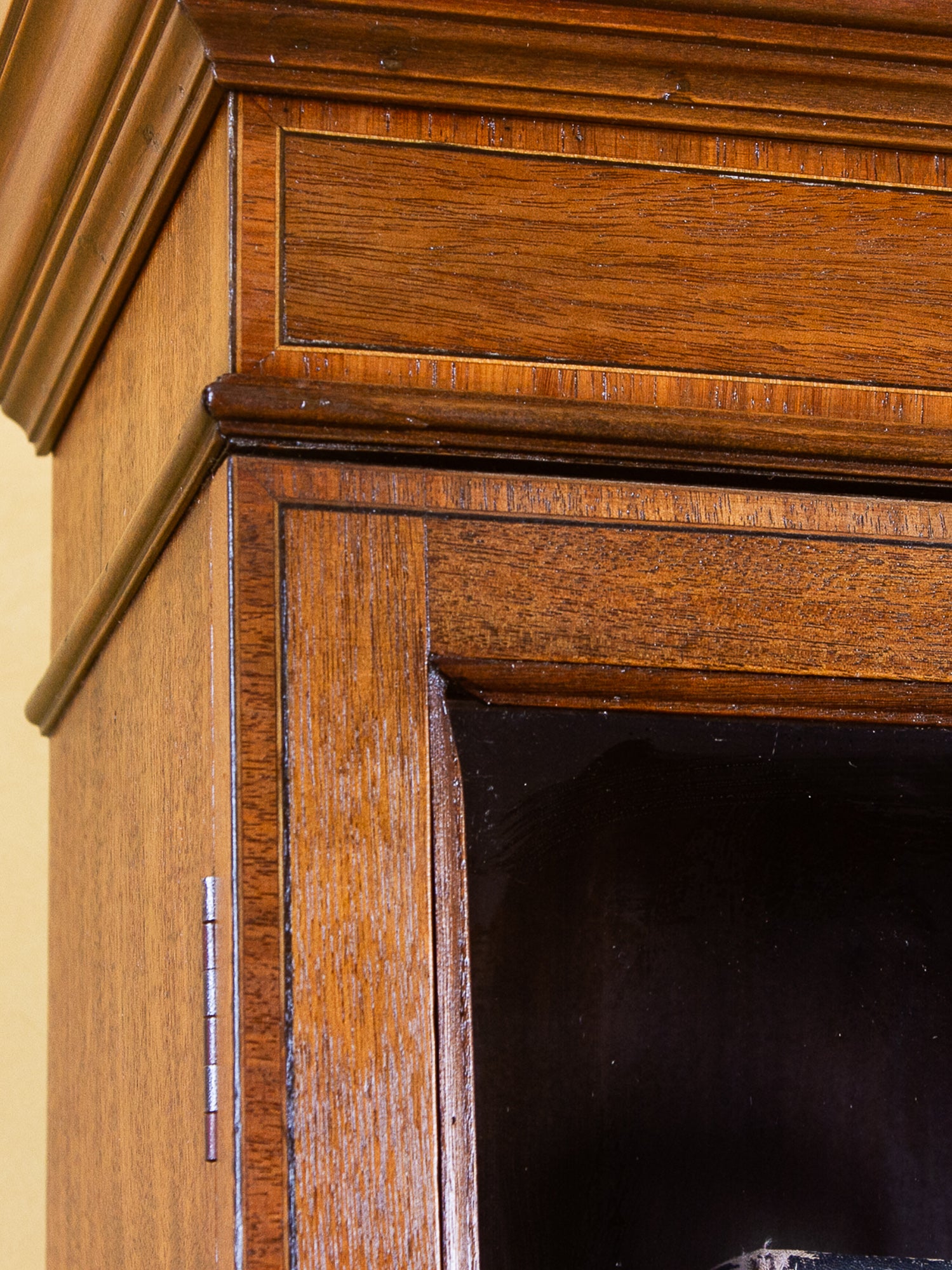 Edwardian Inlaid Mahogany Secretary Bookcase