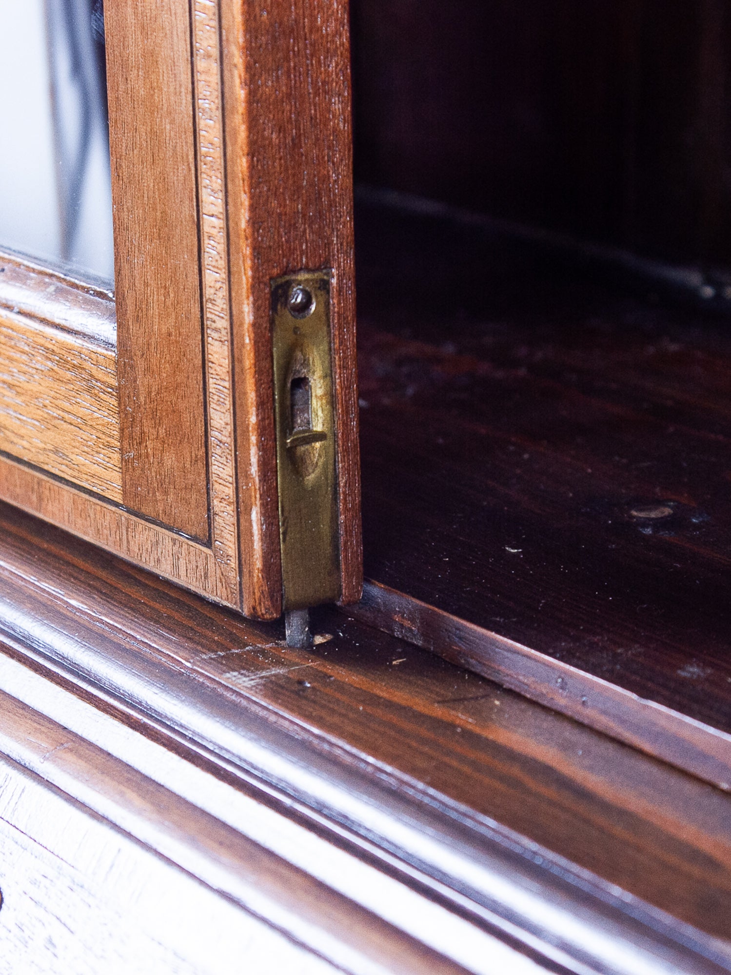 Edwardian Inlaid Mahogany Secretary Bookcase