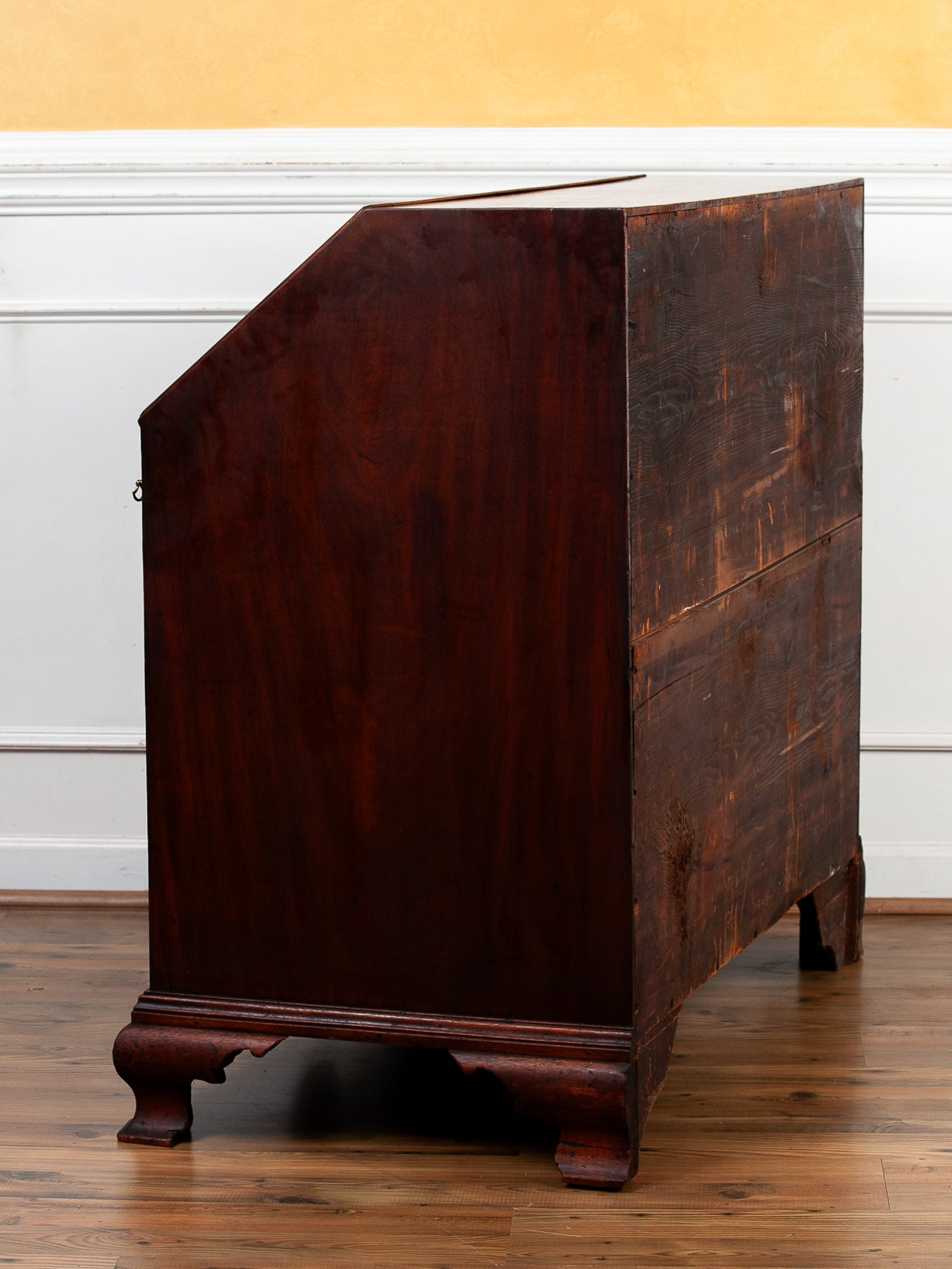 Early 19th Century American Chippendale Mahogany Slant-Front Desk, Dated 1804