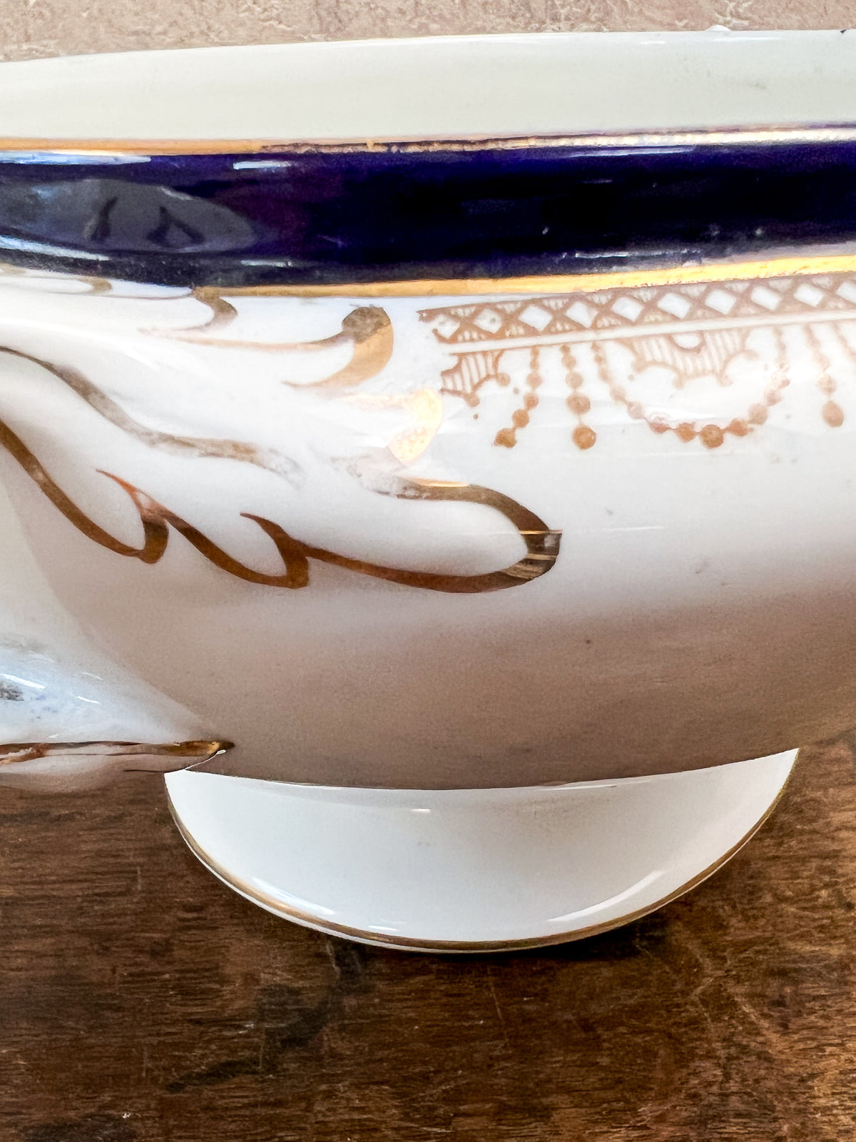 English Lidded Tureen with Cobalt Blue & Gold Decoration, circa 1910
