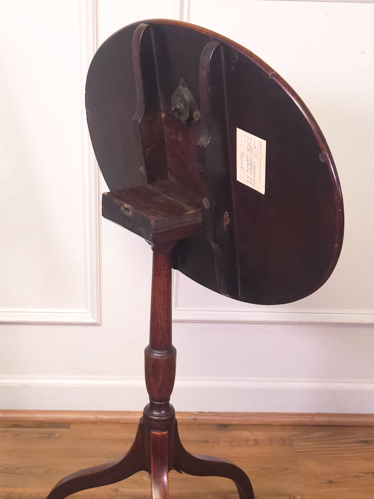 Late 18th Century English Georgian Solid Oak Oval Tilt-Top Table – Otto Wasserman Provenance
