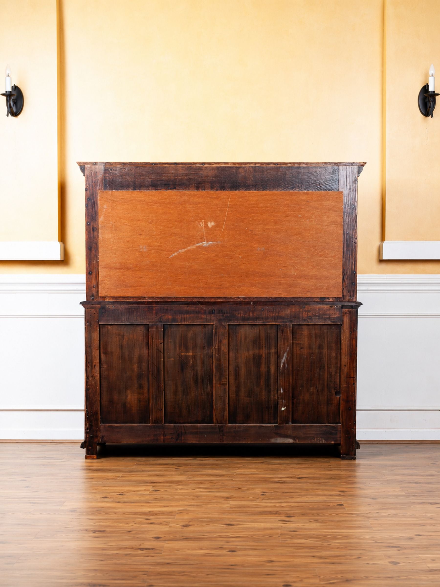 19th Century American Carved Oak Sideboard with Mirror