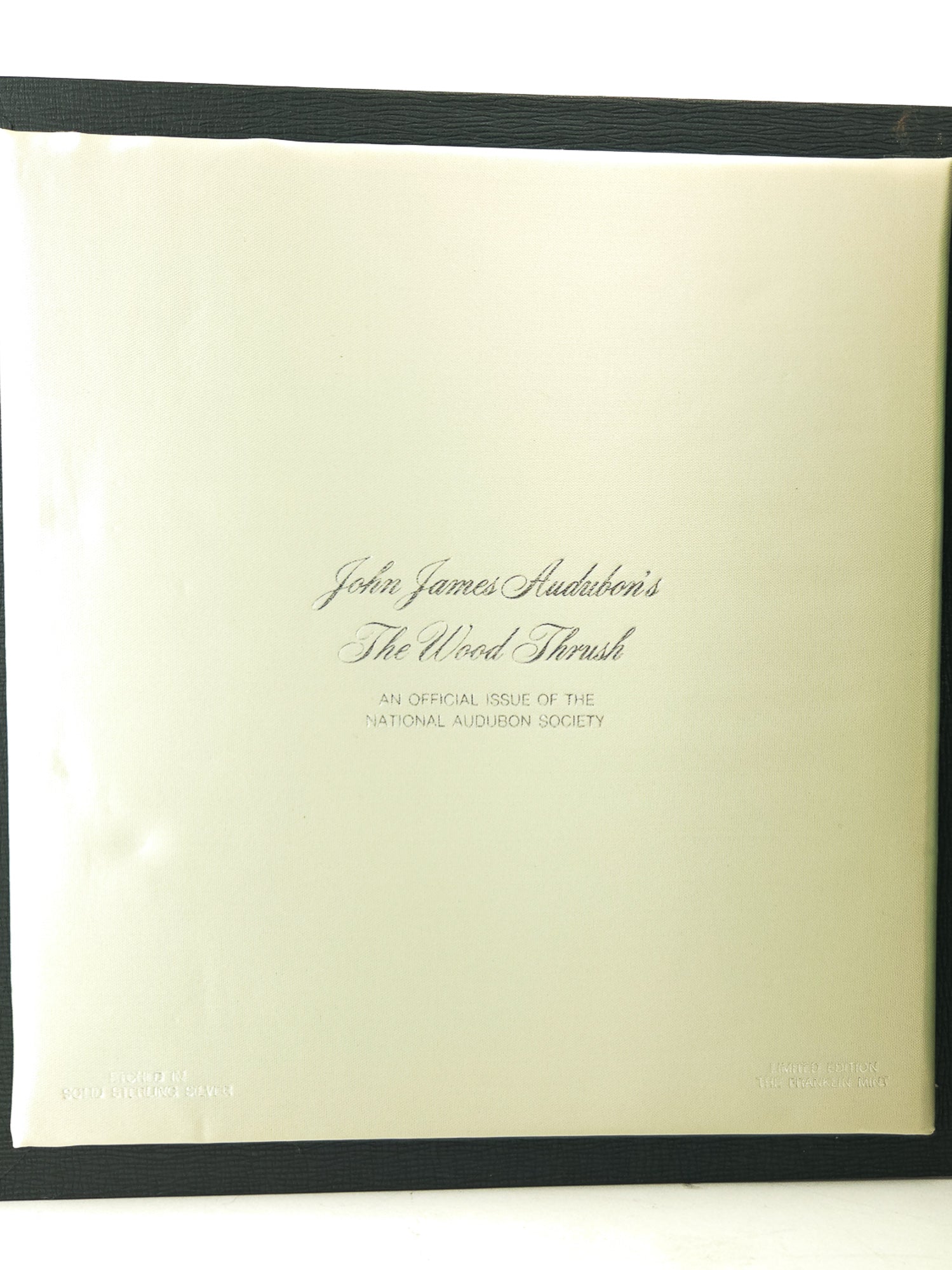 Vintage Franklin Mint National Audubon Society Sterling Silver Plate Limited Edition 1973