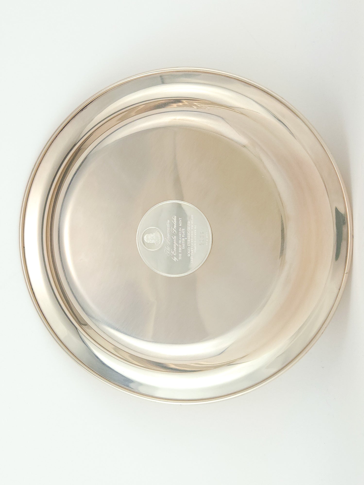 Vintage Franklin Mint Sterling Silver and 24K Gold "Resurrection" Plate.