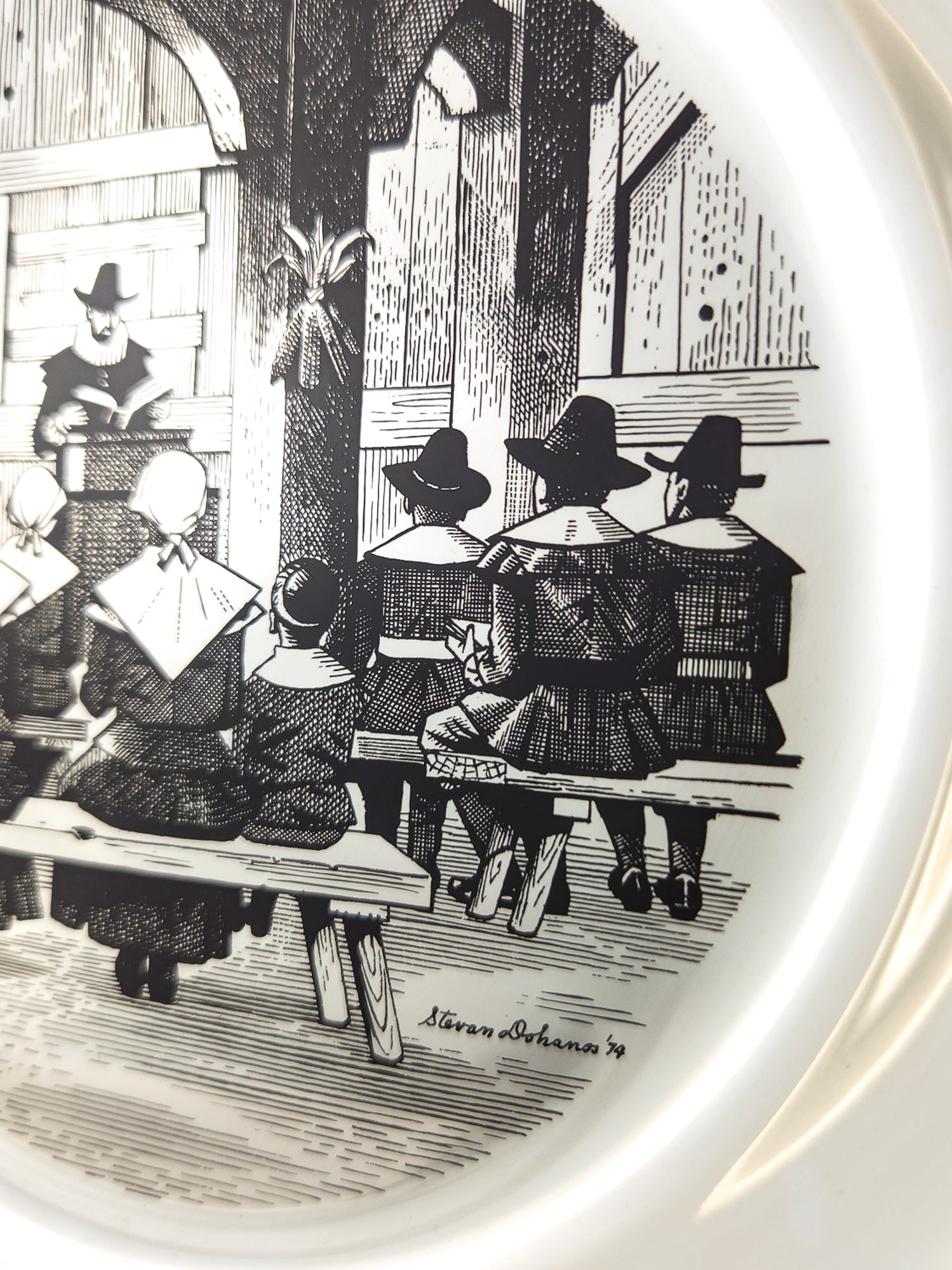 Vintage Franklin Mint Thanksgiving Sterling Silver Limited Edition Plate