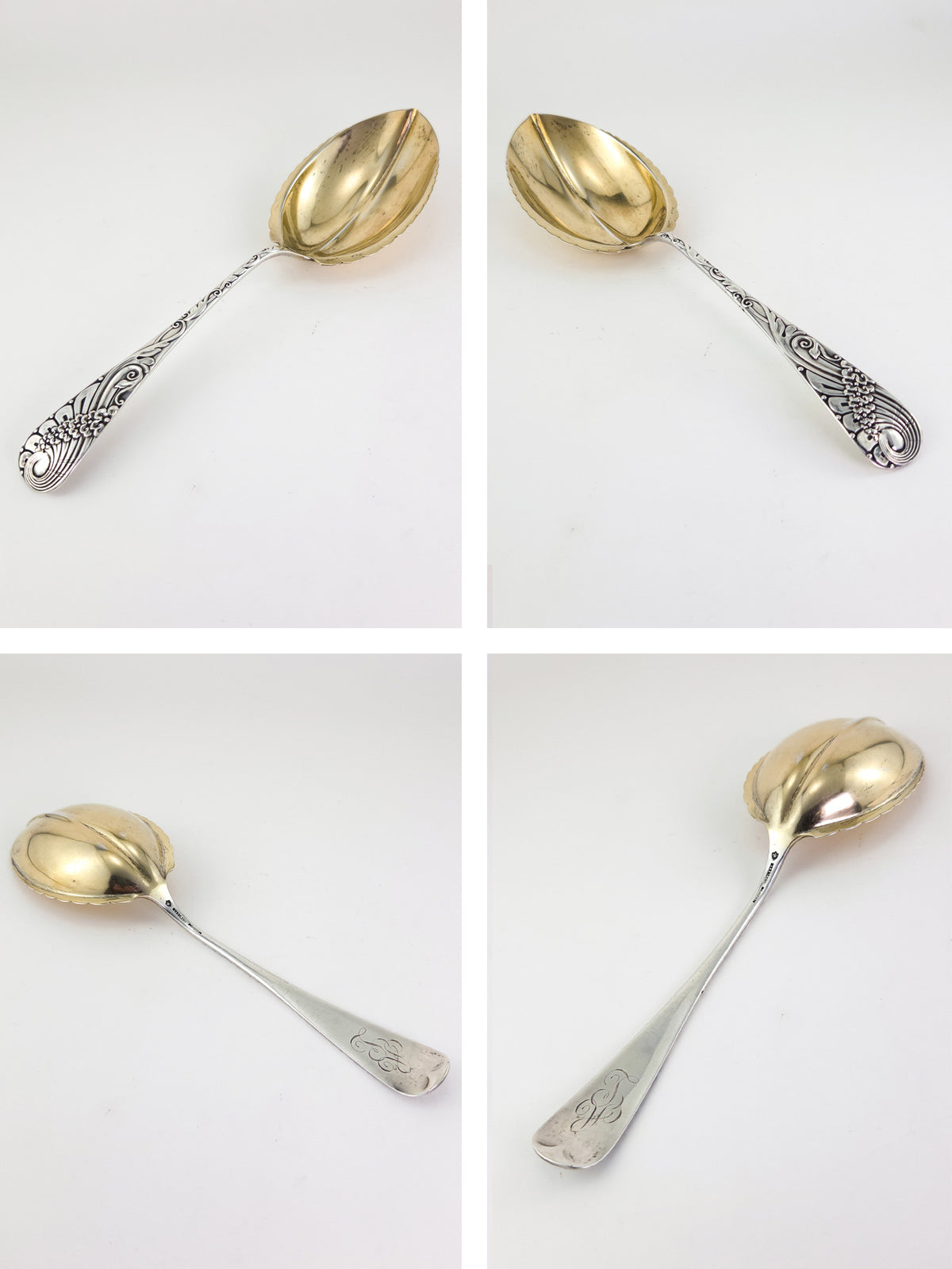 Davis & Galt Sterling Silver Gilt Serving Spoon, Circa 1888–1896