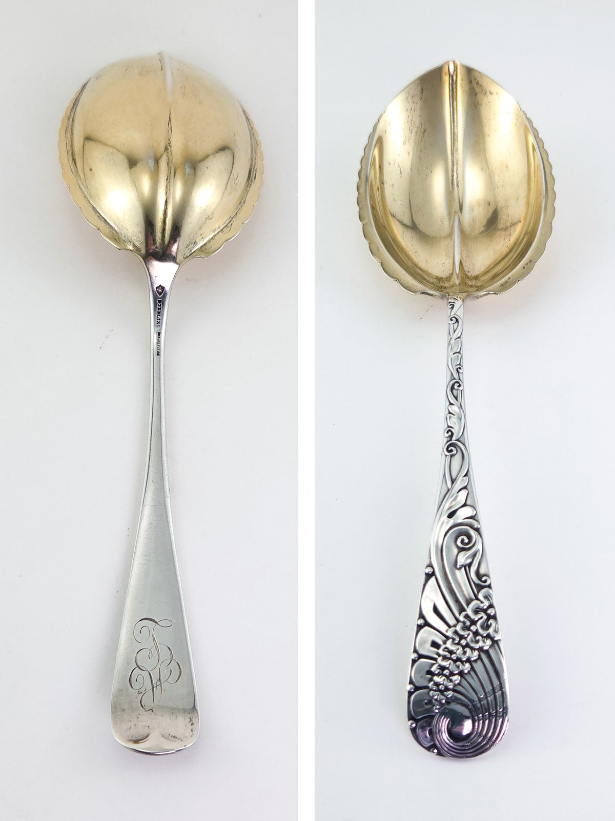 Davis & Galt Sterling Silver Gilt Serving Spoon, Circa 1888–1896
