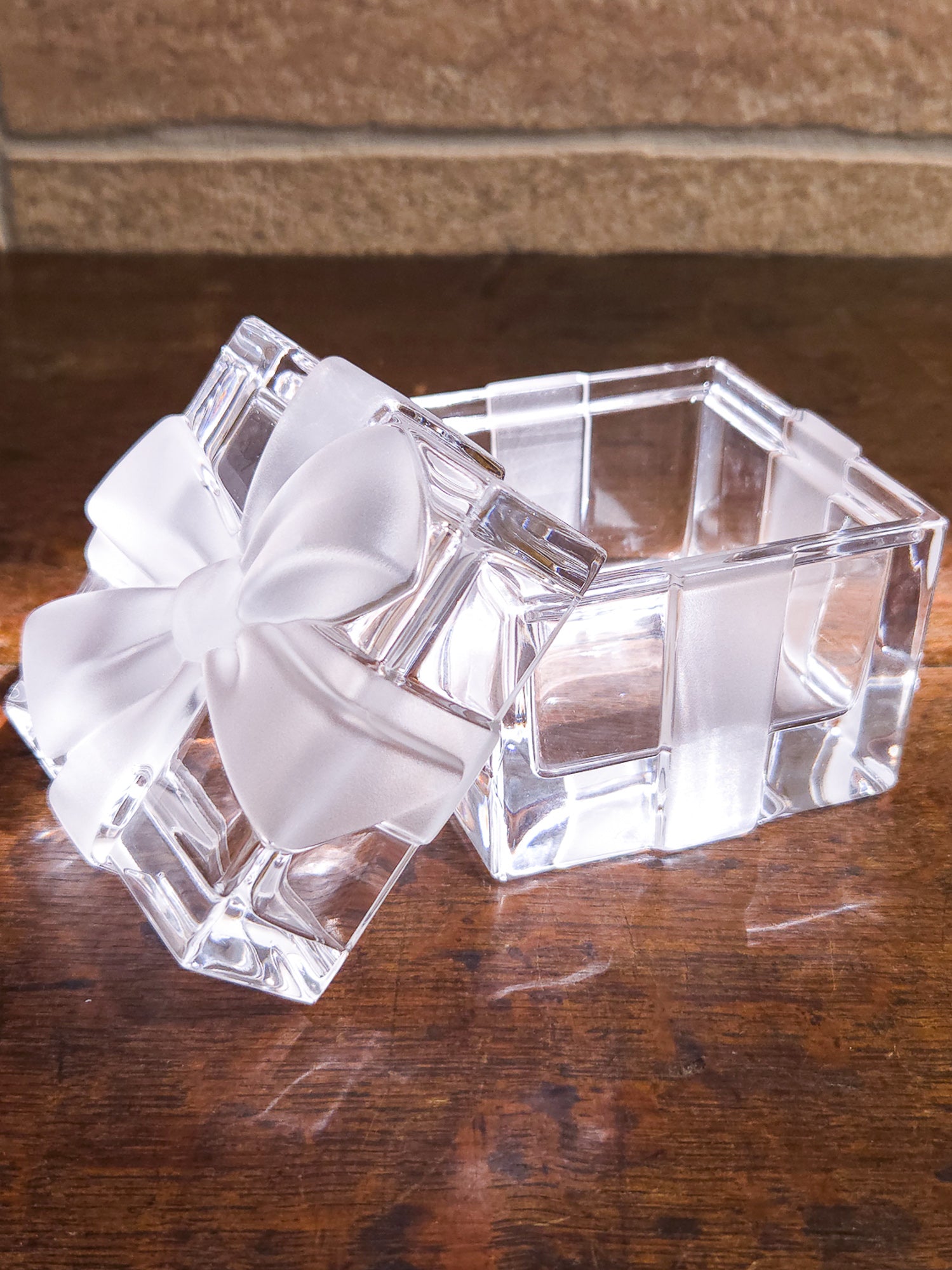 Vintage Tiffany Crystal Gift Design Trinket Box