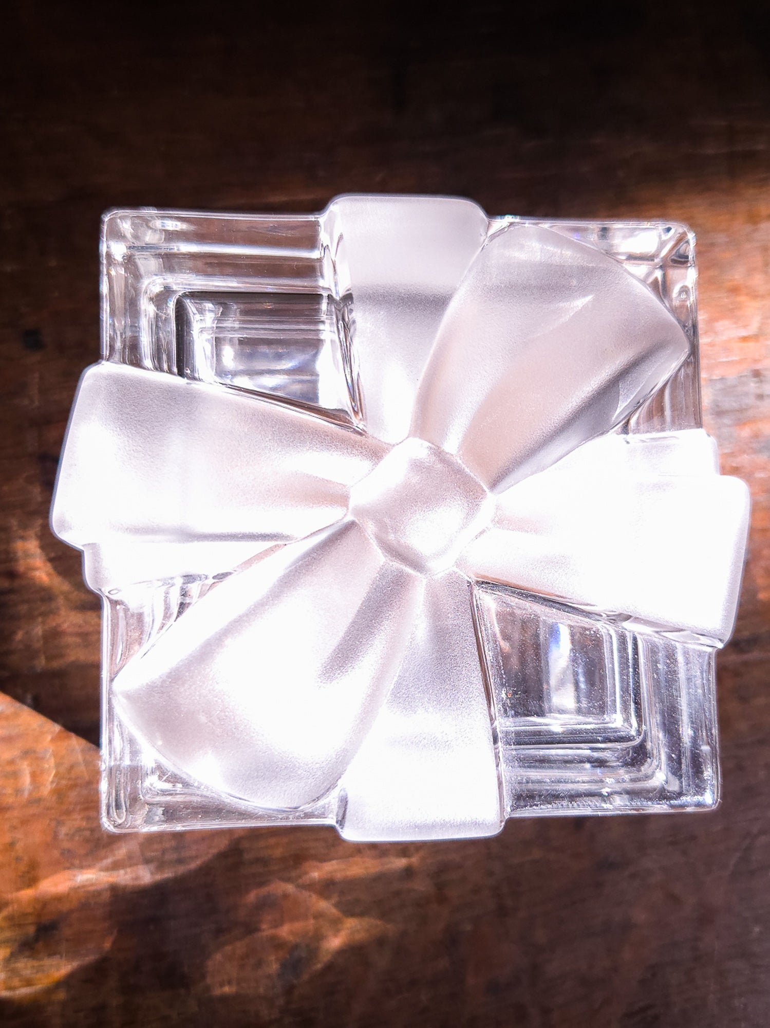 Vintage Tiffany Crystal Gift Design Trinket Box