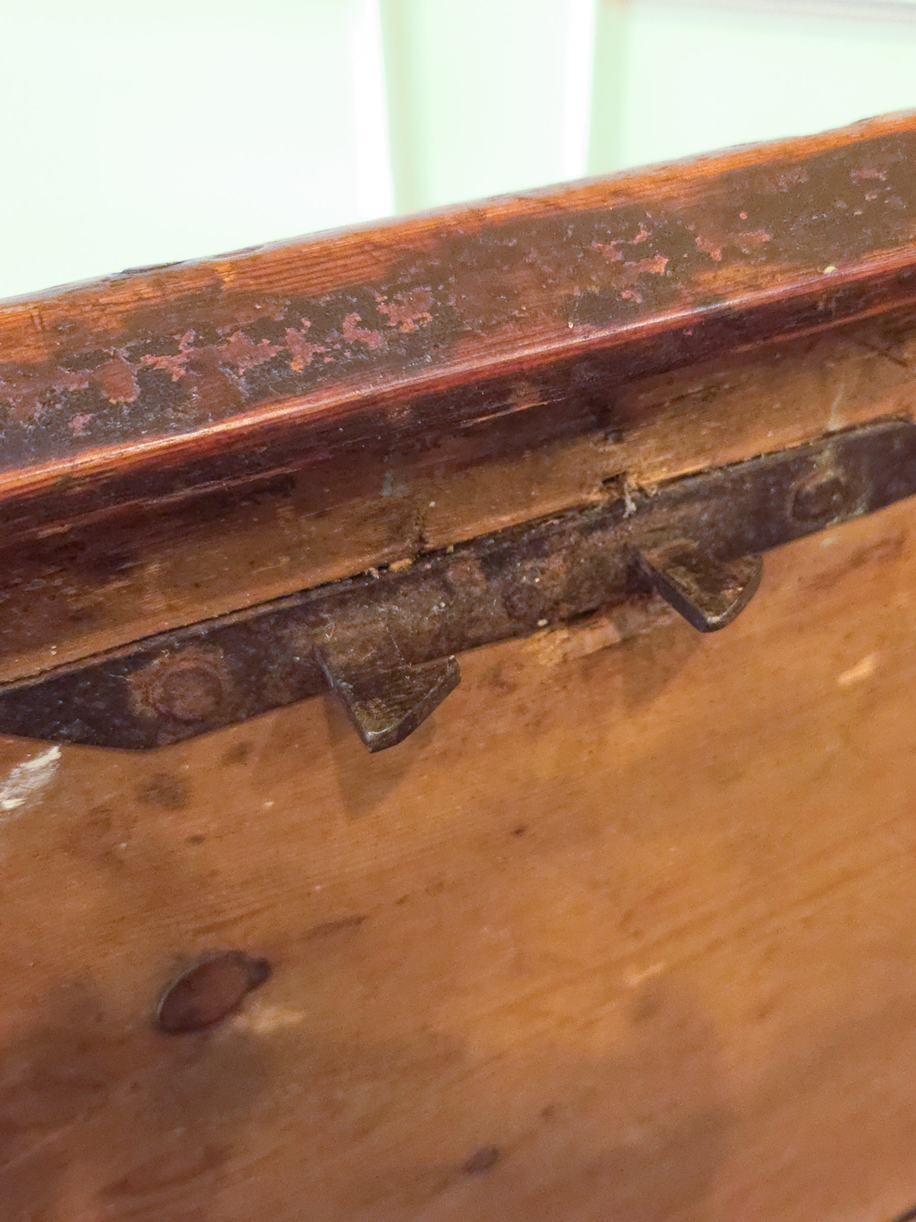 Antique 18th Century Continental Coffer Chest Trunk.