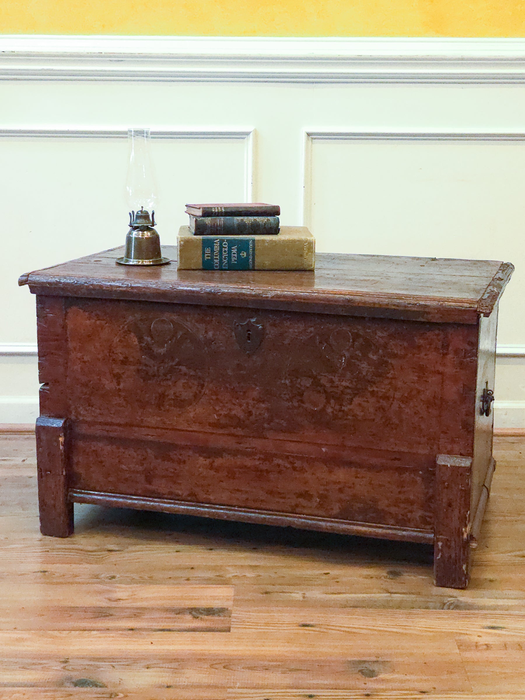 Antique 18th Century Continental Coffer Chest Trunk.