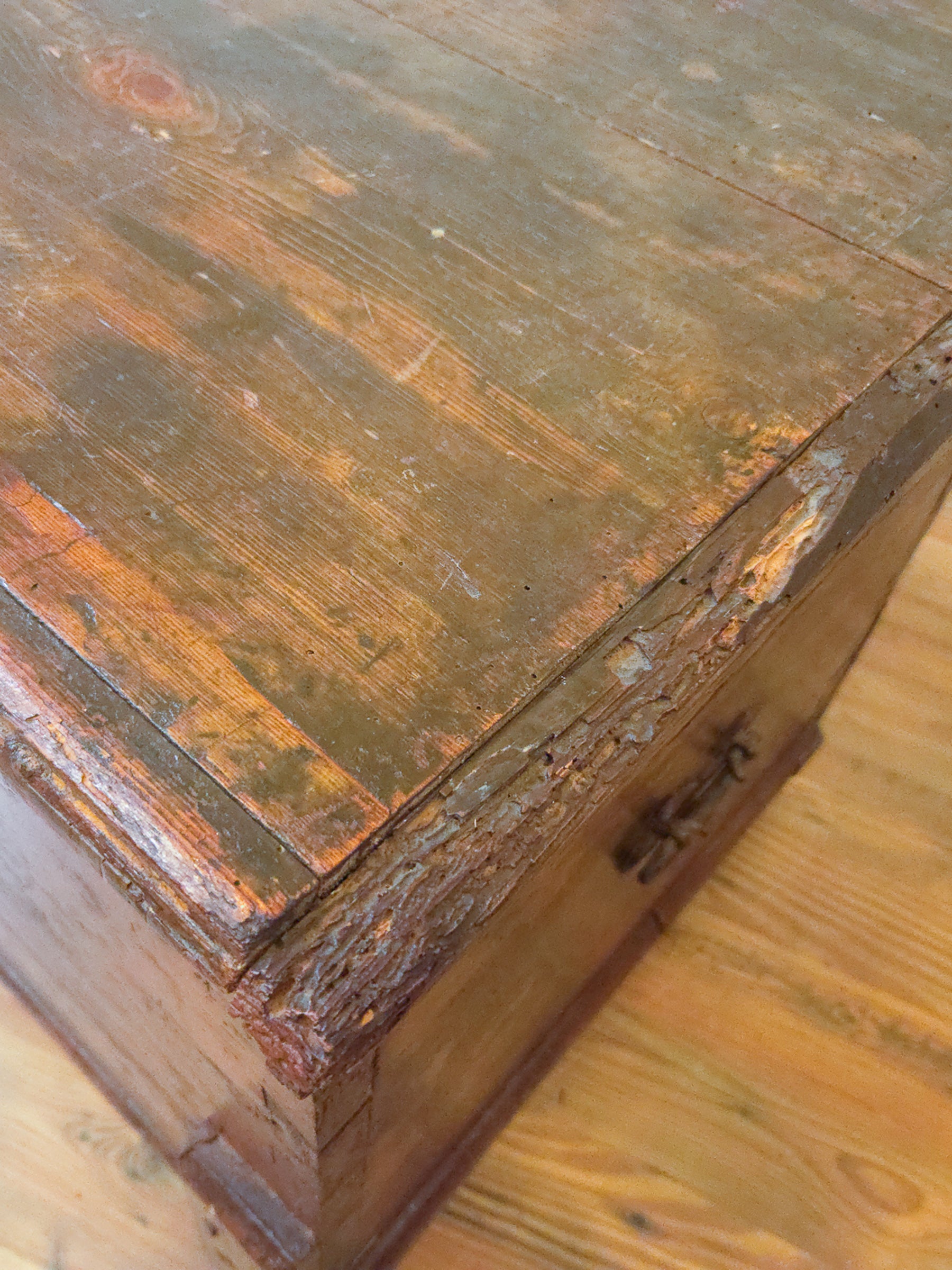 Antique 18th Century Continental Coffer Chest Trunk.