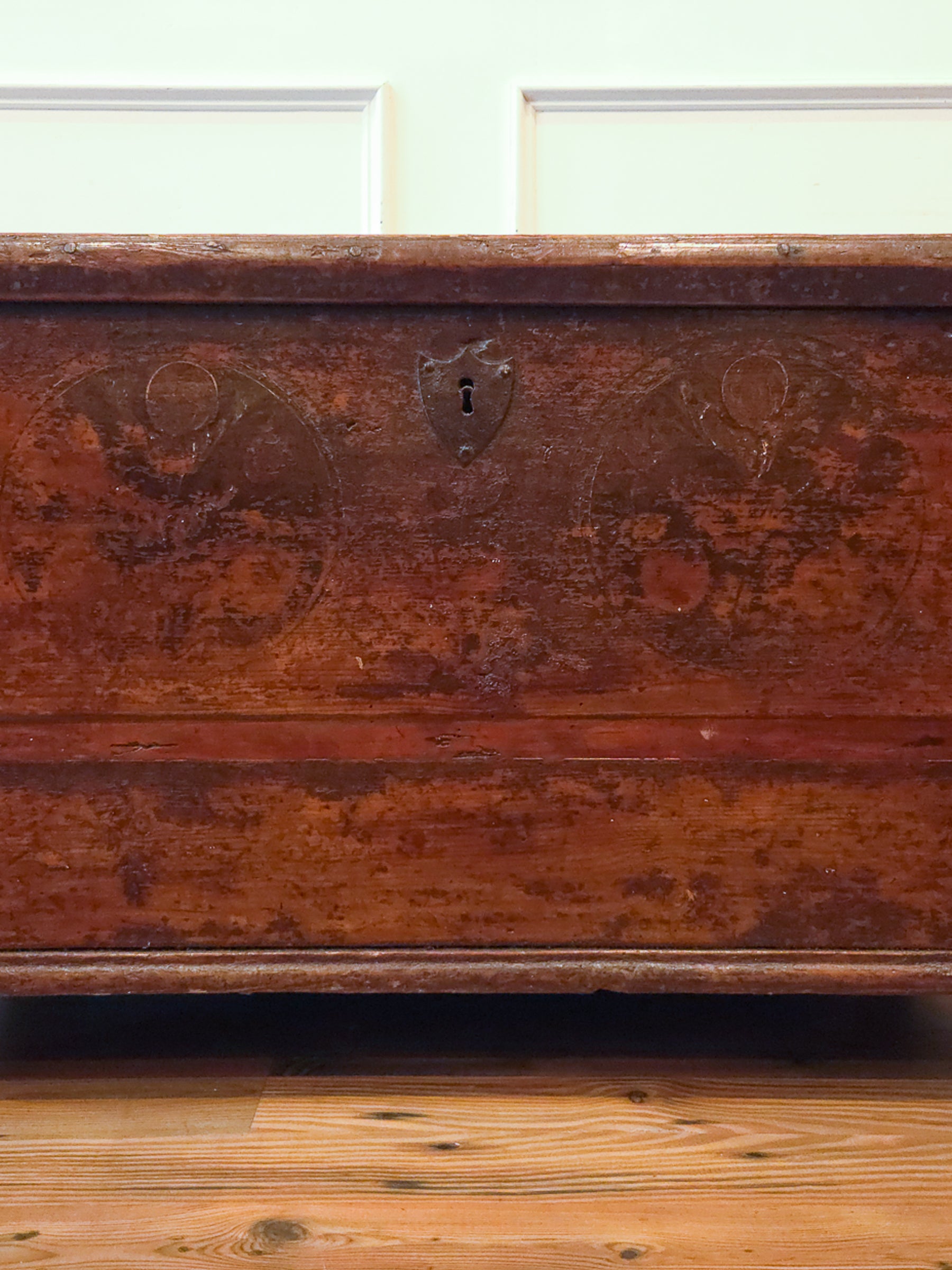 Antique 18th Century Continental Coffer Chest Trunk.