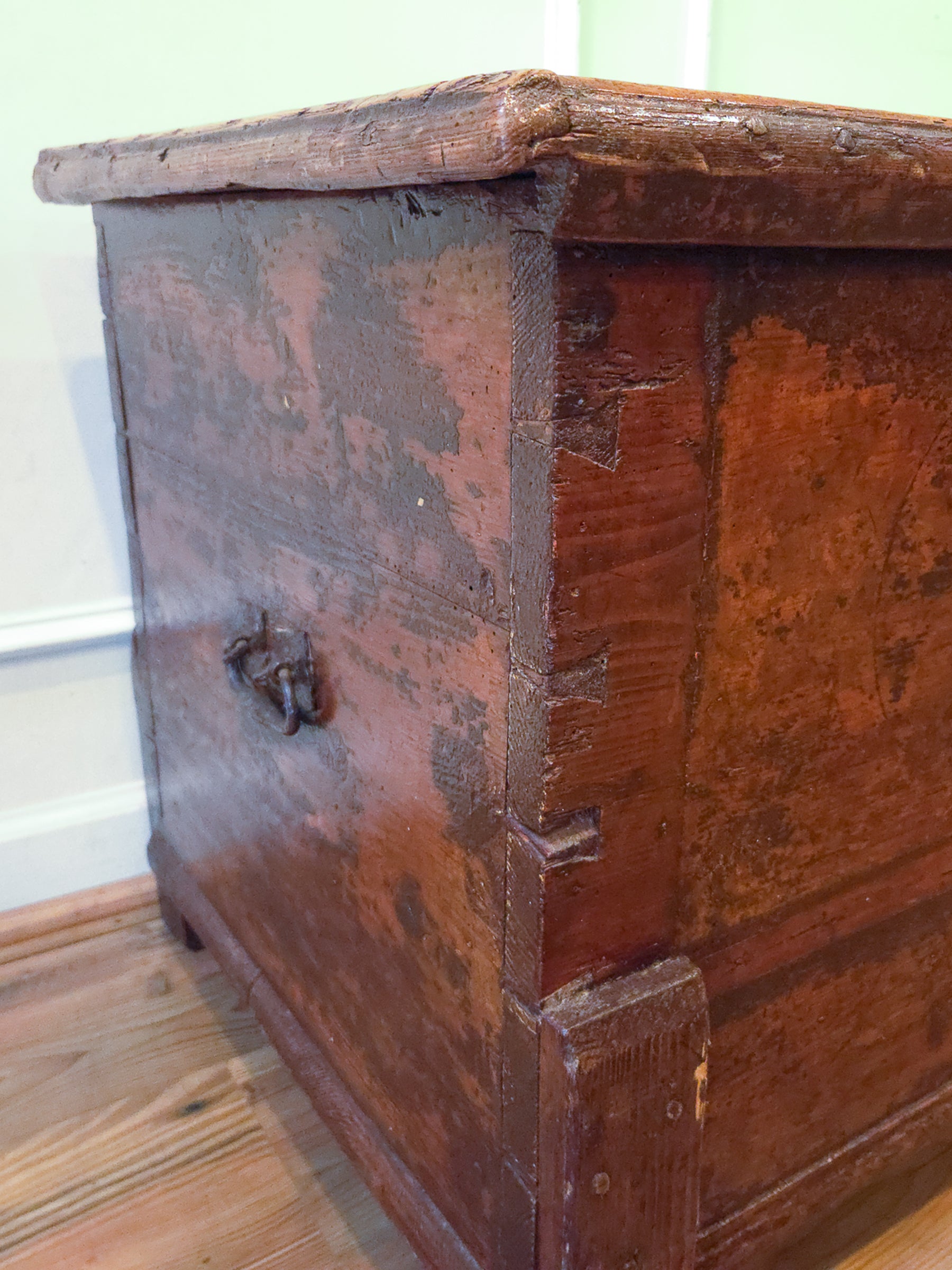 Antique 18th Century Continental Coffer Chest Trunk.