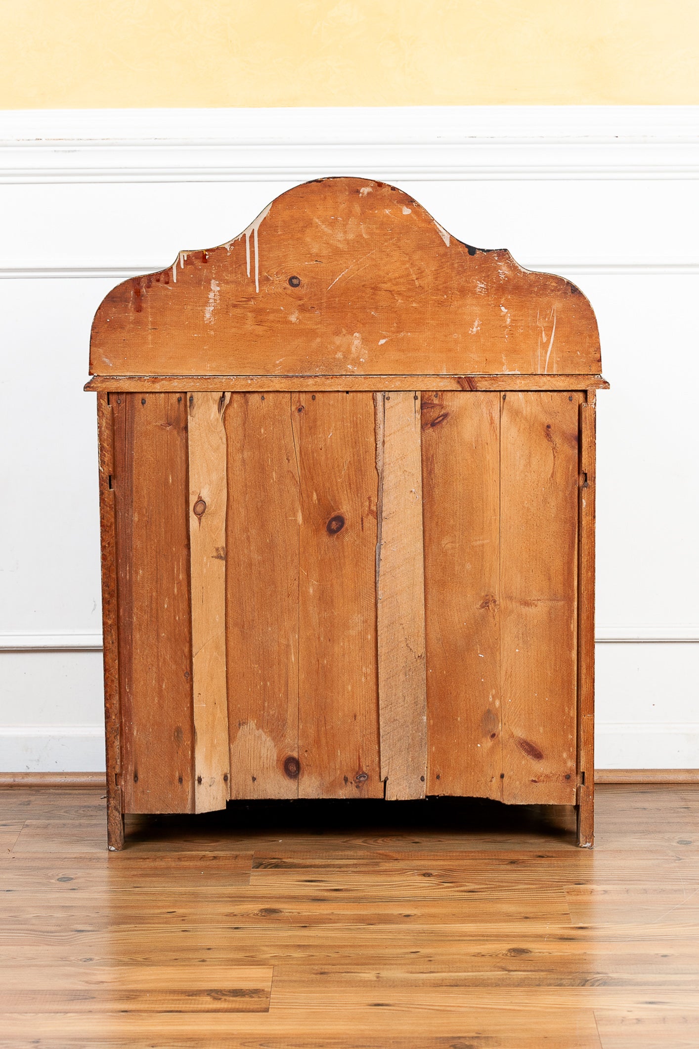 Antique 19th Century Pine Washstand with Painted Cupboard Doors