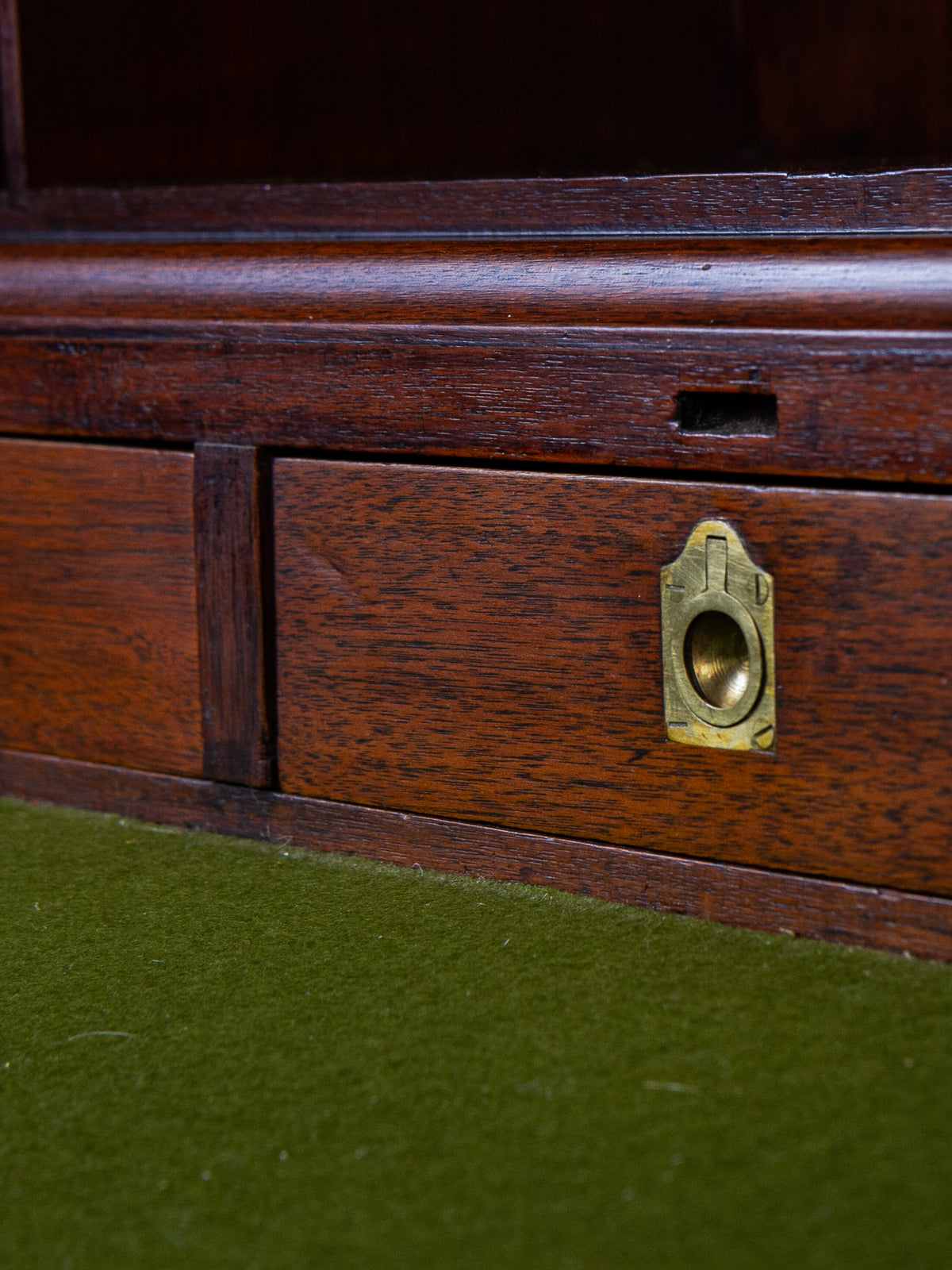 19th Century American Mahogany Secretary Desk with Blind Cupboard Top