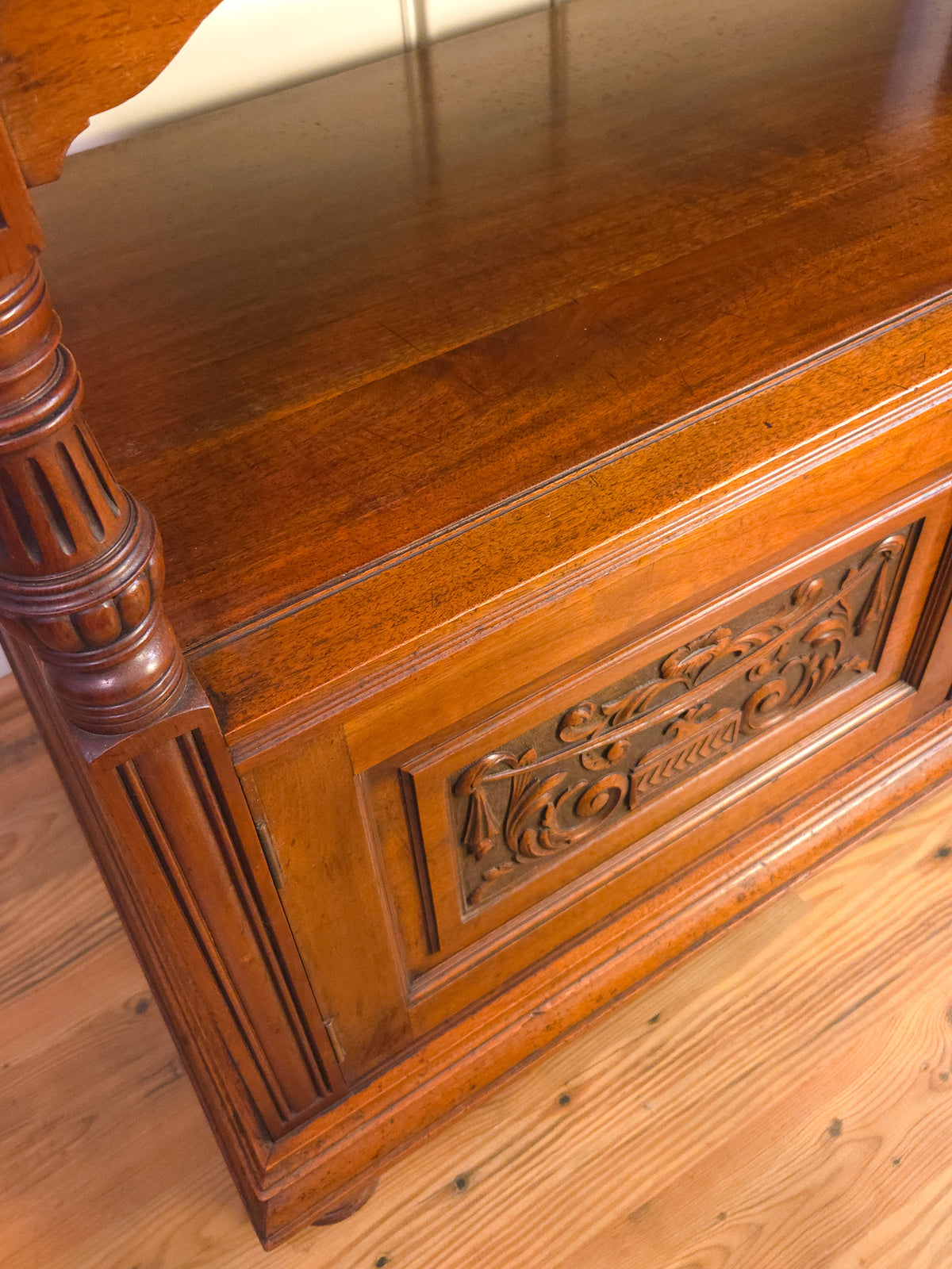English Victorian Walnut Buffet Server, circa 1880