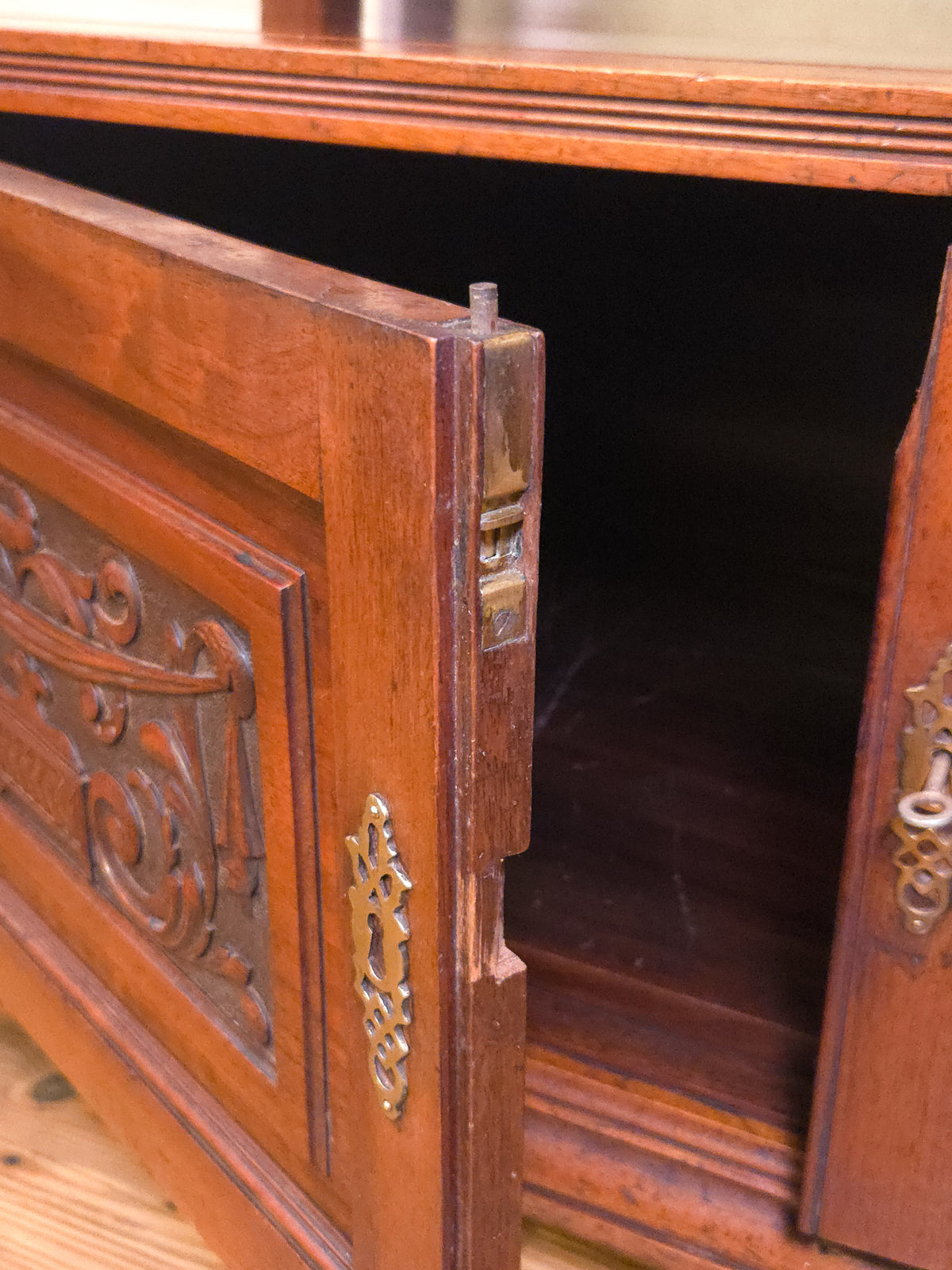 English Victorian Walnut Buffet Server, circa 1880