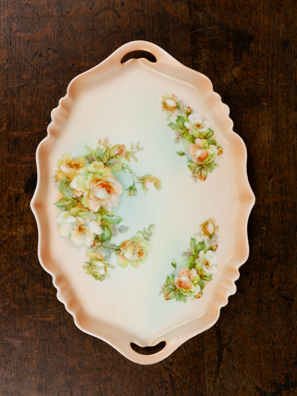 Victorian Art Nouveau Seven-Piece Porcelain Vanity Set